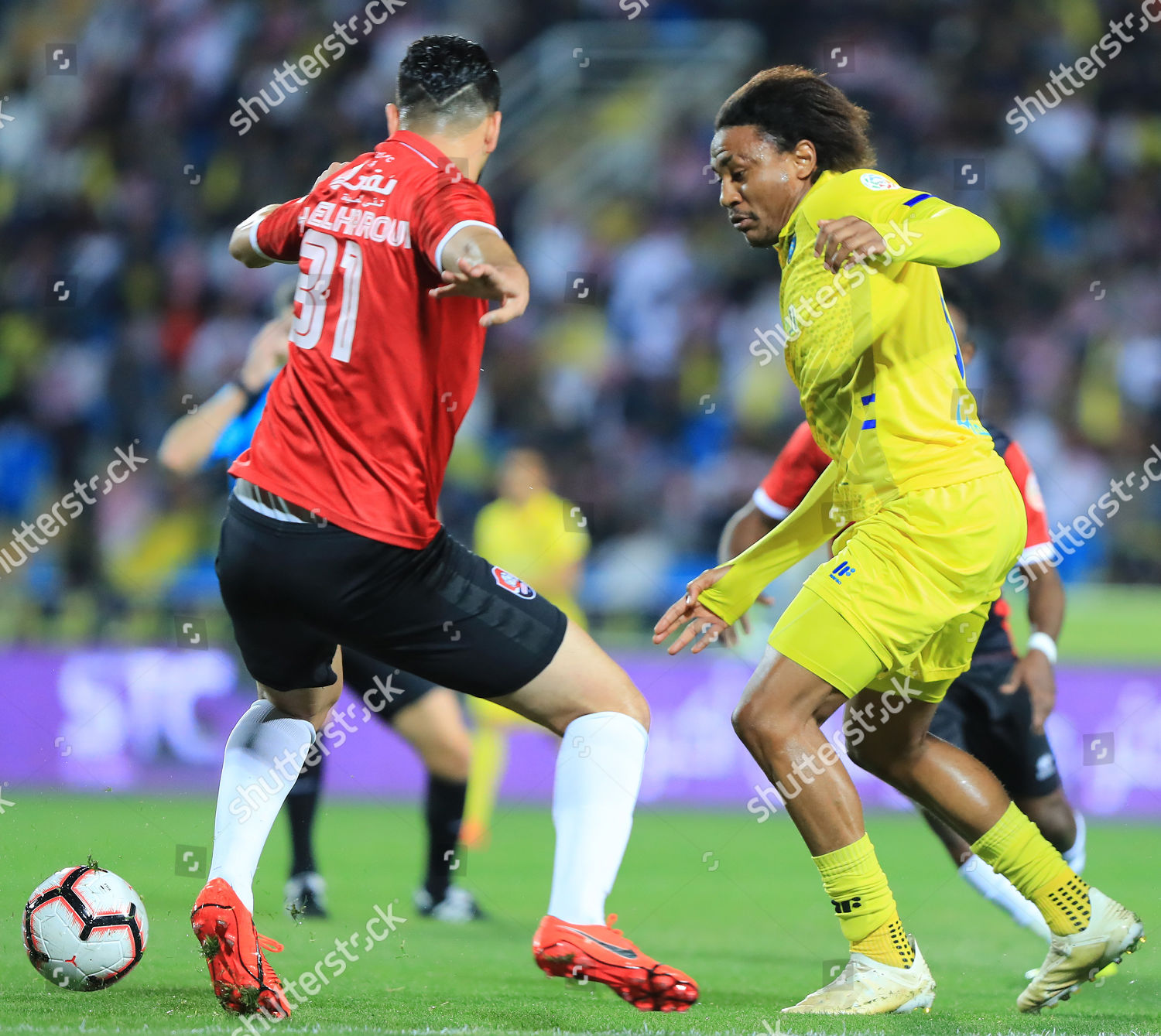 Alraed Player Hicham Belkaroui L Action Editorial Stock Photo Stock