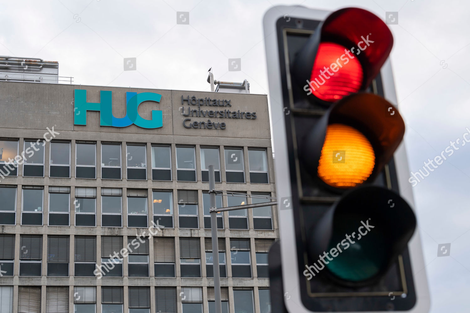 Logo University Hospitals Geneva Hug Where Editorial Stock Photo