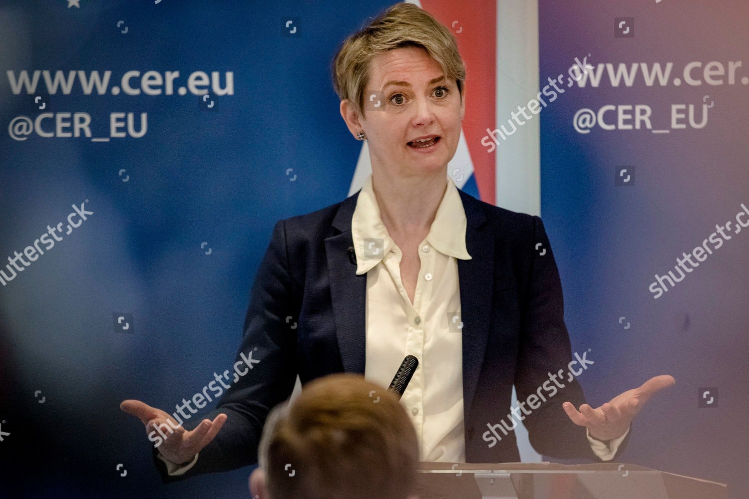 Labour Mp Yvette Cooper Delivers Speech Editorial Stock Photo Stock   Shutterstock 10150369e 