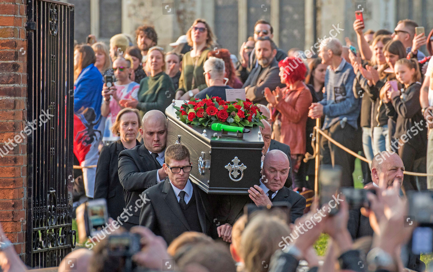 coffin late Prodigy singer Keith Flint carried Editorial Stock Photo