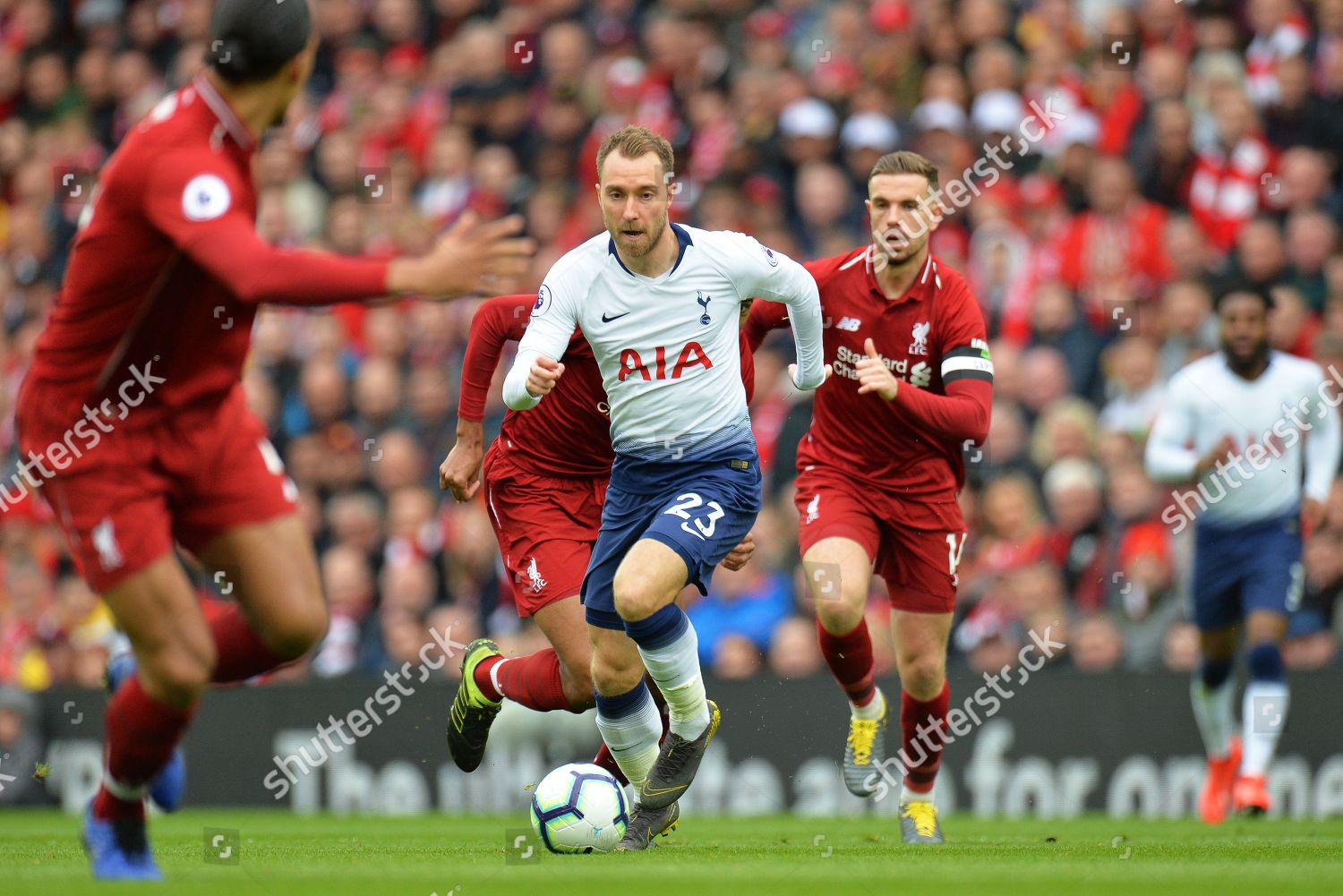 Liverpools Captain Jordan Henderson R Action Against Editorial Stock Photo Stock Image Shutterstock