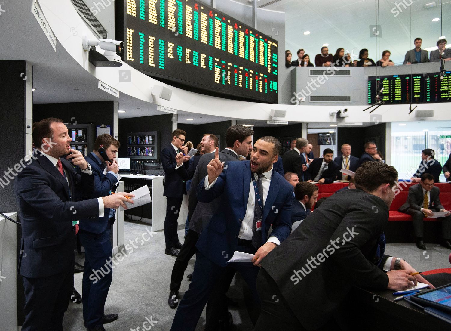 Traders Work On Floor London Metal Exchange Editorial Stock Photo