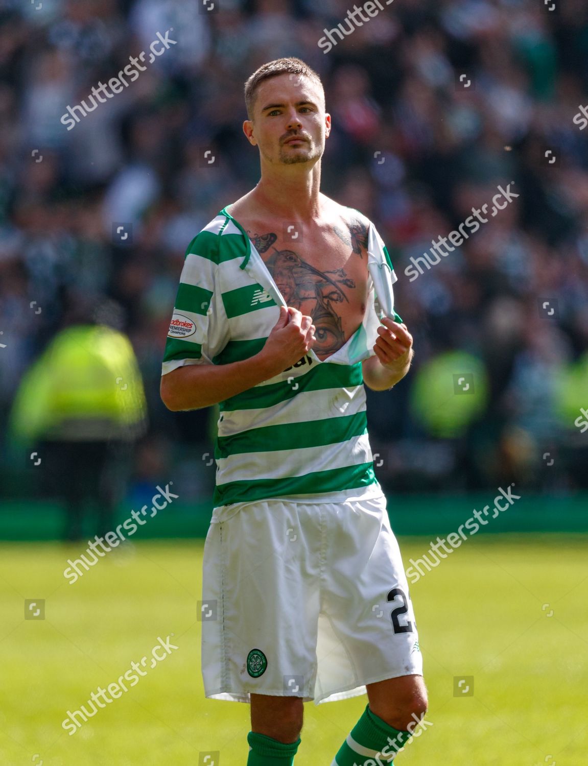 Mikael Lustig Torn Jersey Reveals His Tattoo Editorial Stock Photo Stock Image Shutterstock