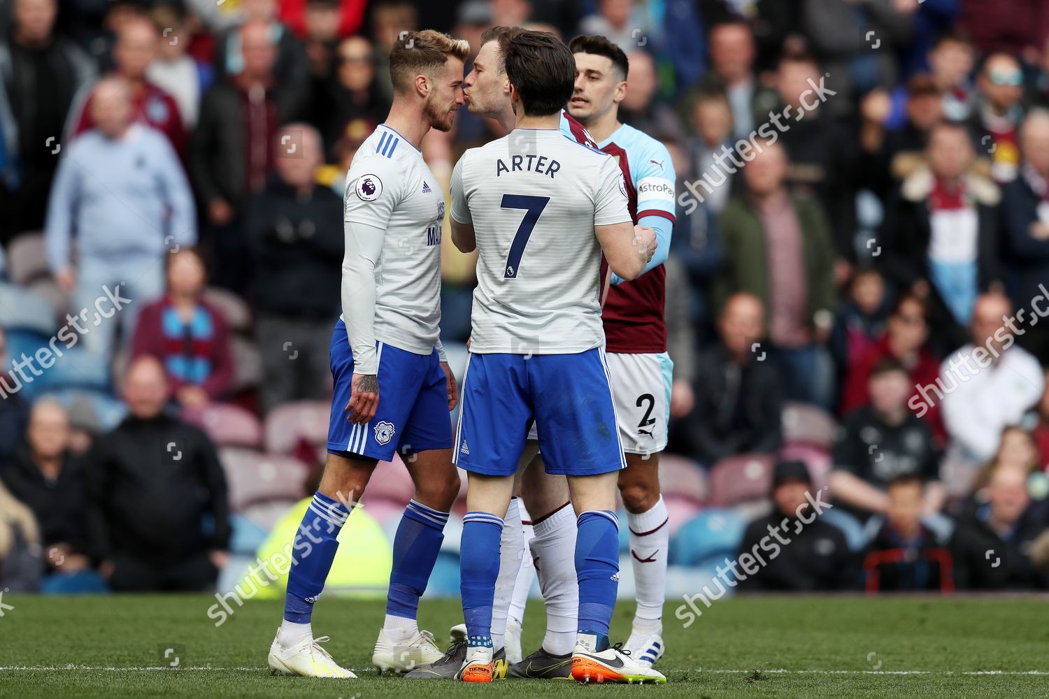 Ashley Barnes Burnley Joe Bennett Cardiff City Editorial Stock