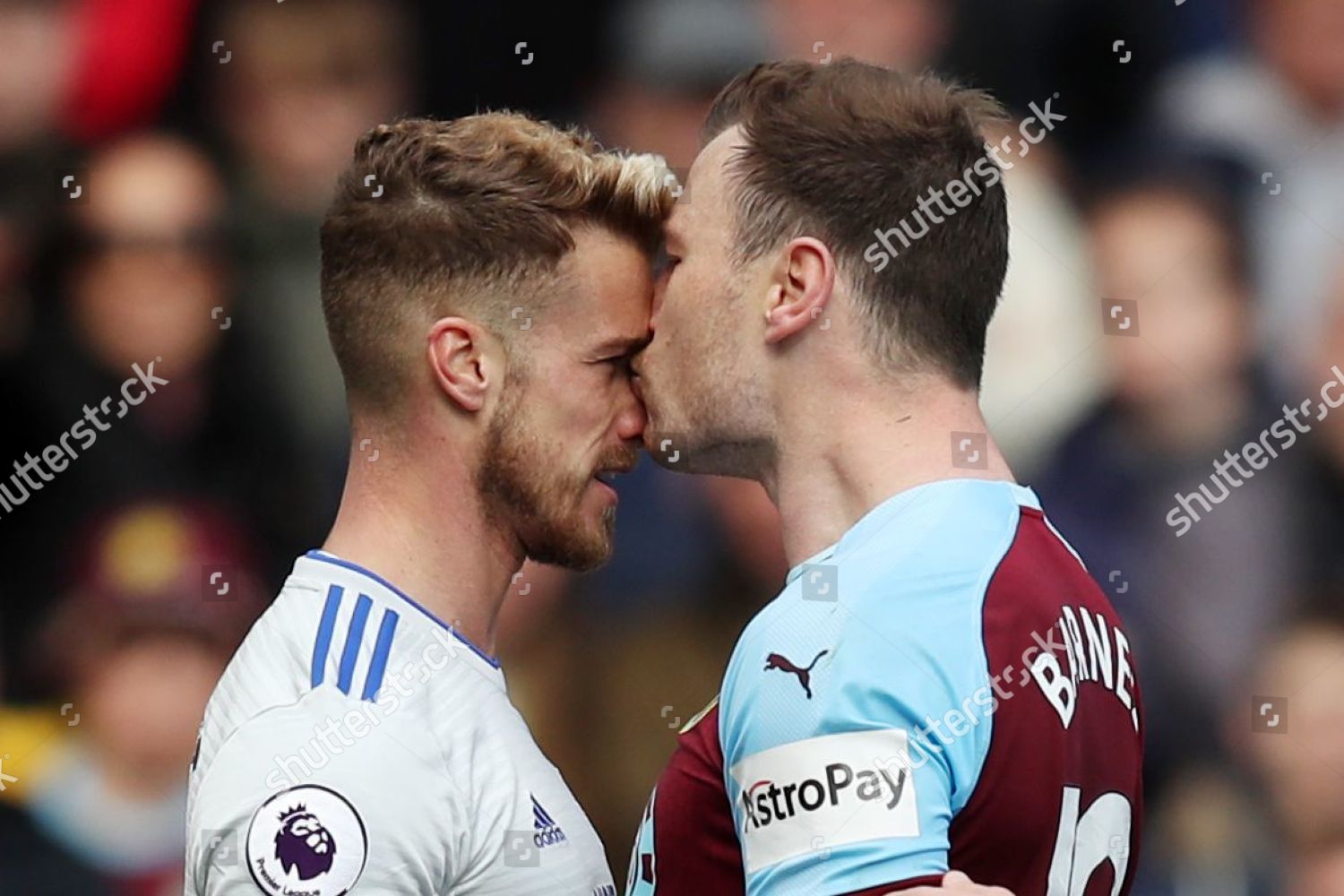 Ashley Barnes Burnley Joe Bennett Cardiff City Editorial Stock