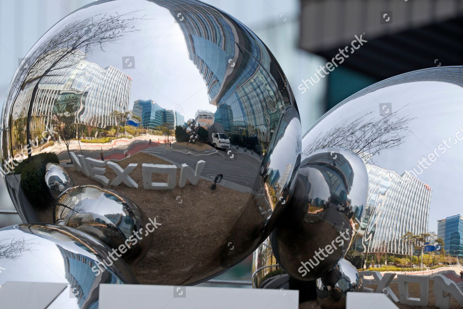 Nexon Company Logo Reflected On Decorative Spheres Editorial Stock Photo Stock Image Shutterstock