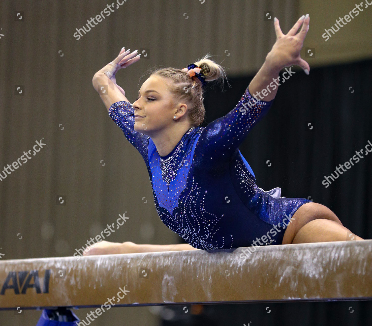 Floridas Alyssa Baumann Performs On Balance Editorial Stock Photo ...