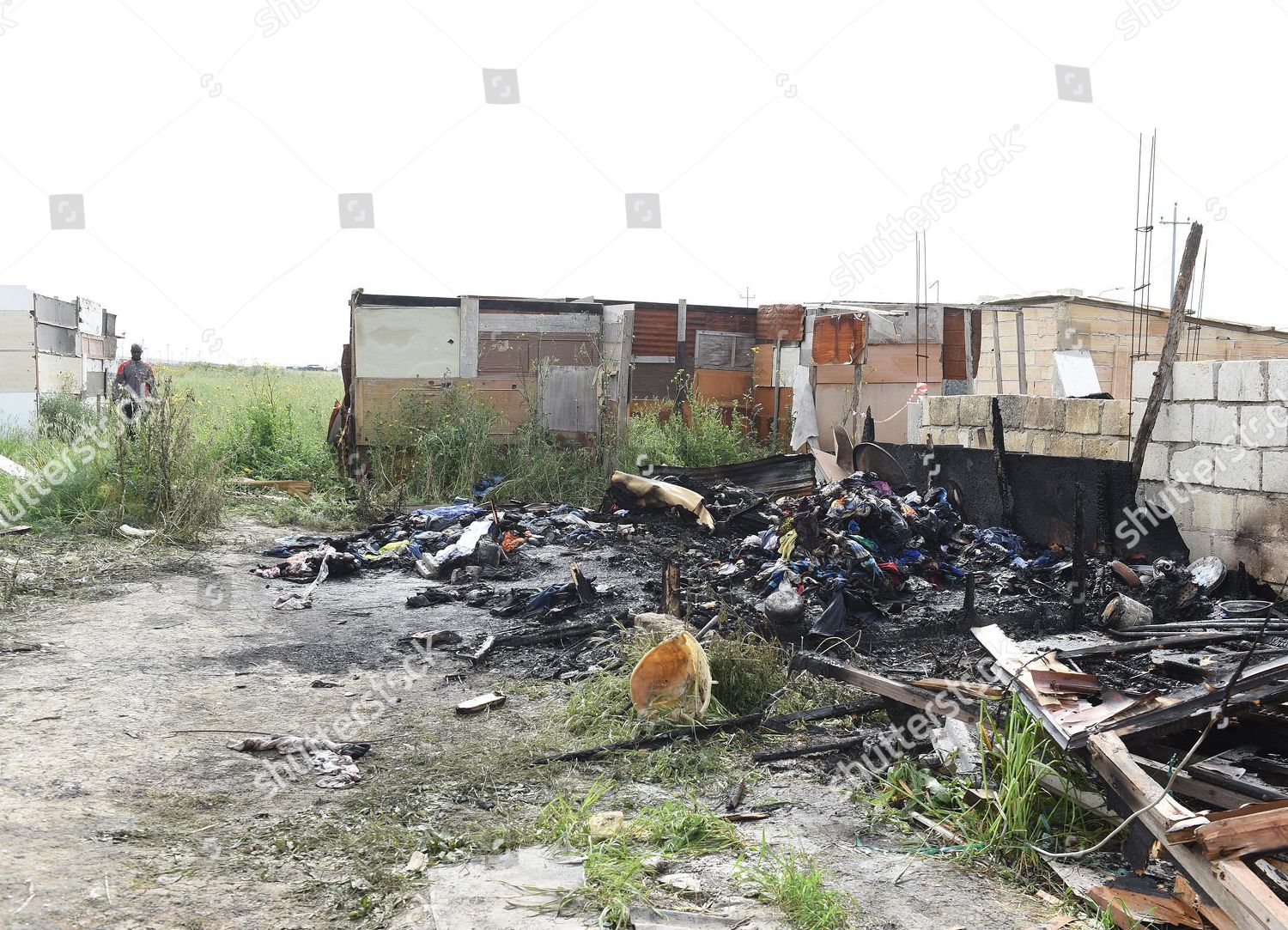 View On Burned Shack Migrant Camp Borgo Editorial Stock Photo Stock Image Shutterstock