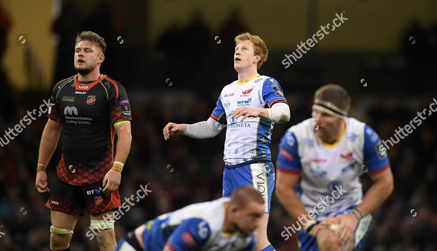 Dragons Vs Scarlets Rhys Patchell Scarlets Editorial Stock Photo ...