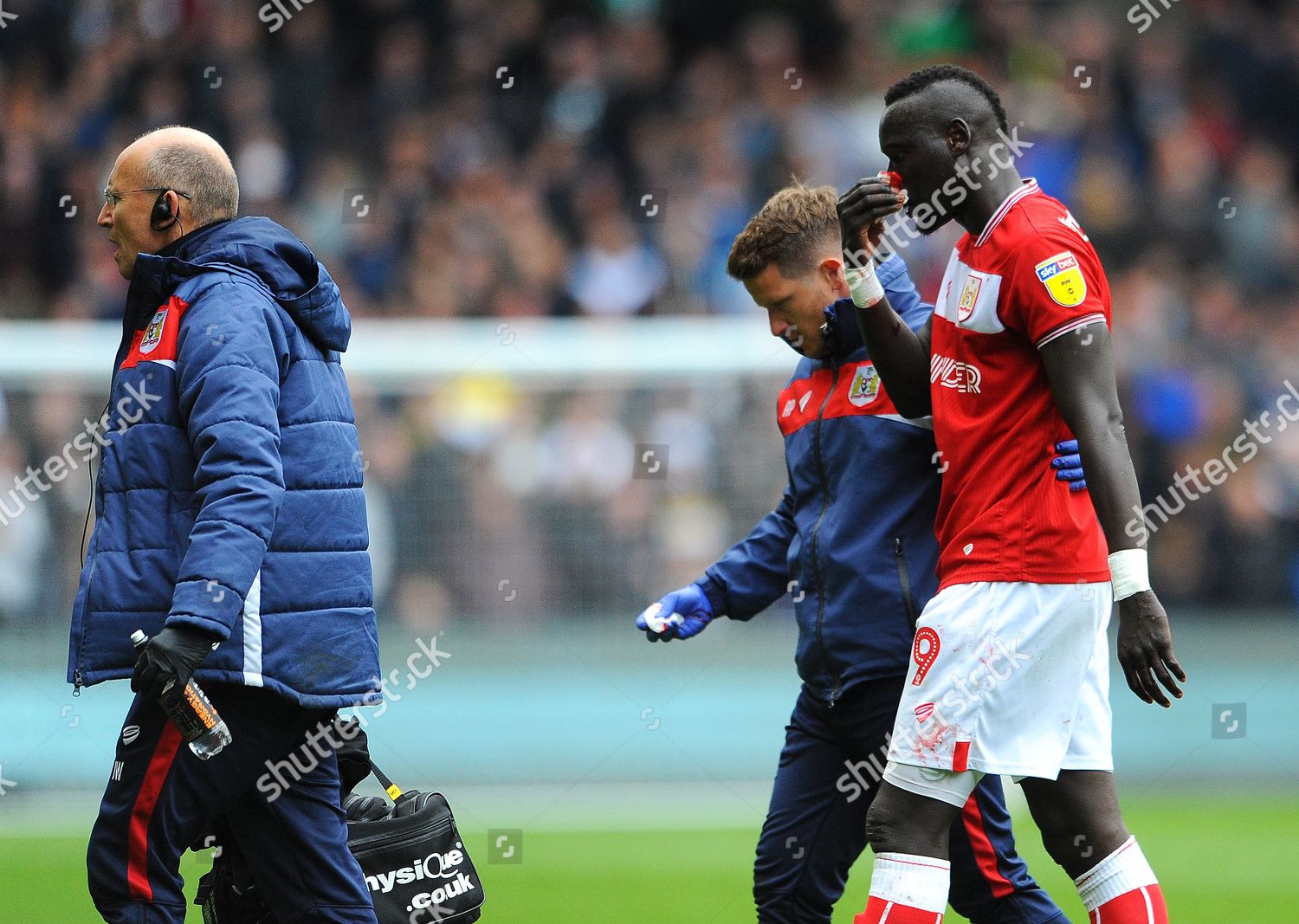 Famara Diedhiou Bristol City Picks Injury Mandatory Editorial Stock