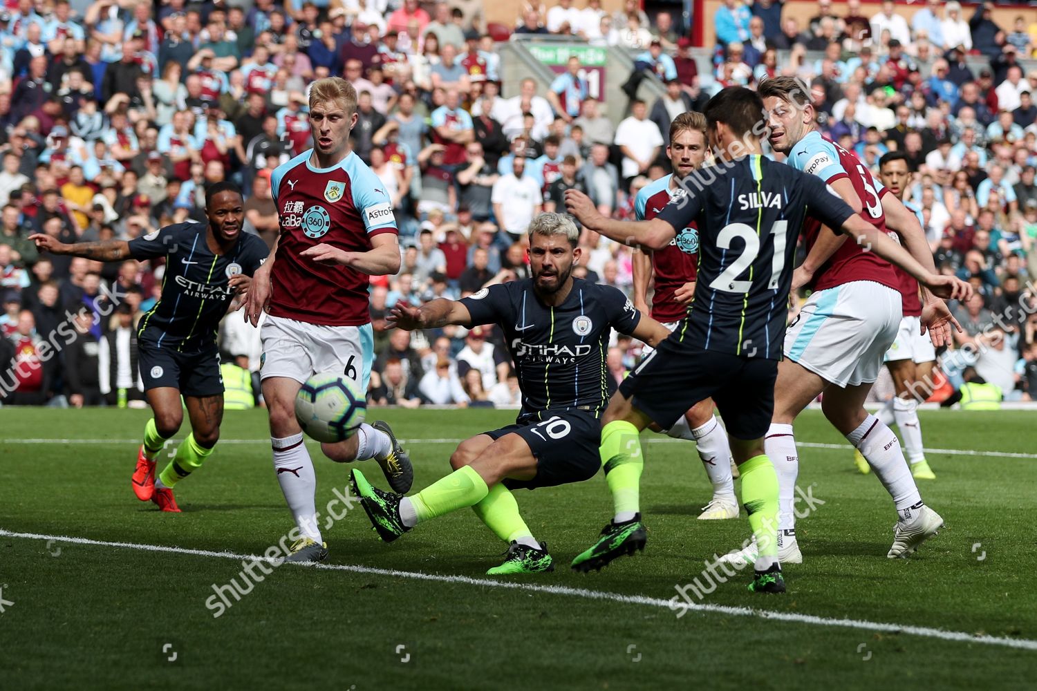 Sergio Aguero Manchester City Scores 1st Goal Editorial Stock Photo
