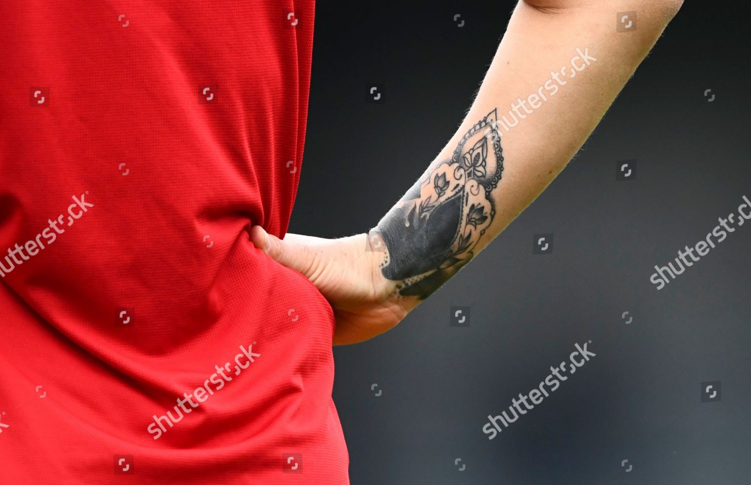 Tattoo On Wrist Lucy Bronze Lyon Editorial Stock Photo Stock Image