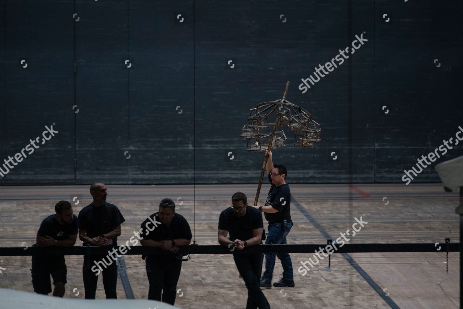 Stagehands Work On Stage During Scenery Editorial Stock Photo - Stock ...