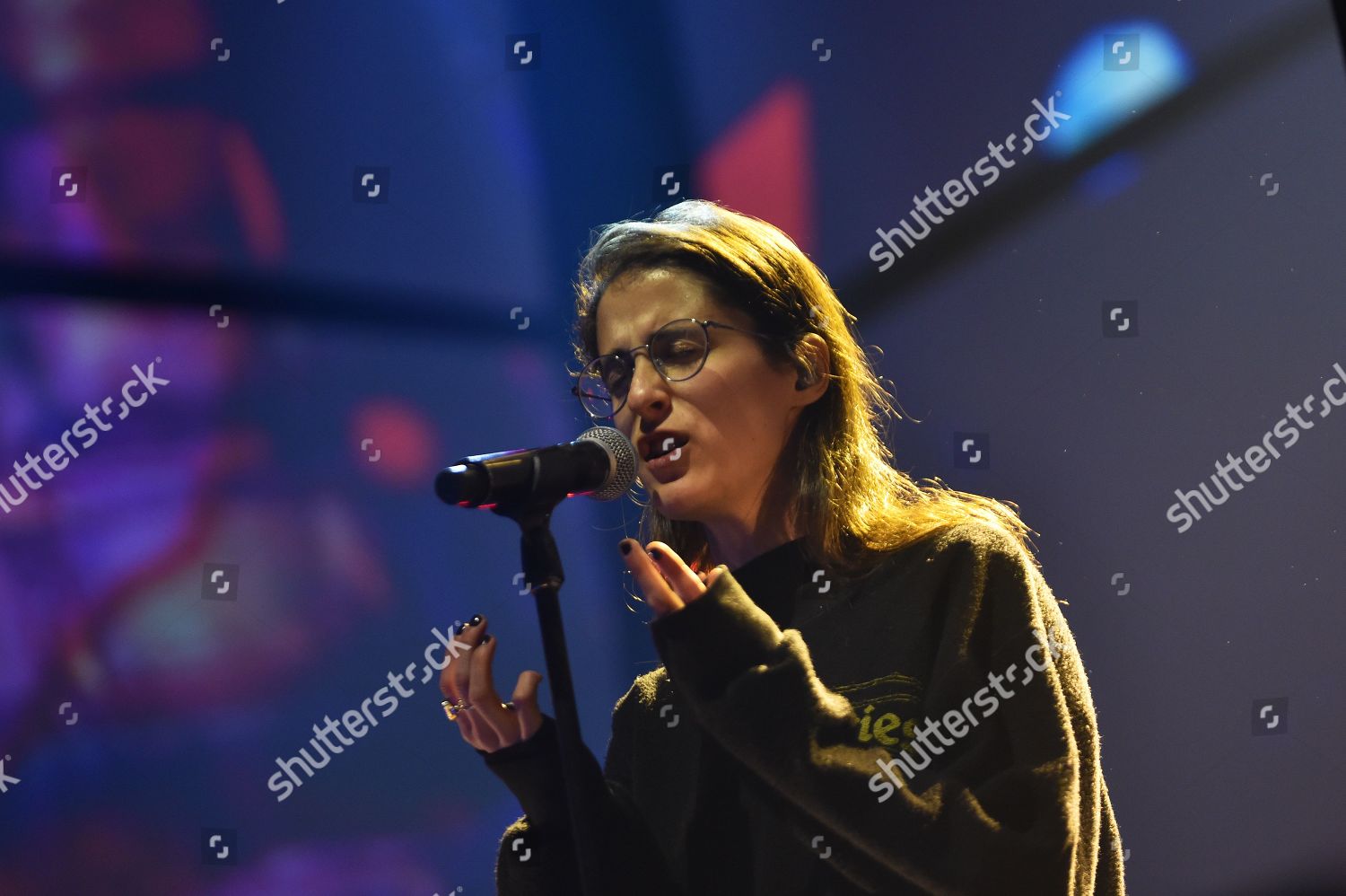 Guest Singer Sarah Aarons Performs Australian Editorial Stock Photo