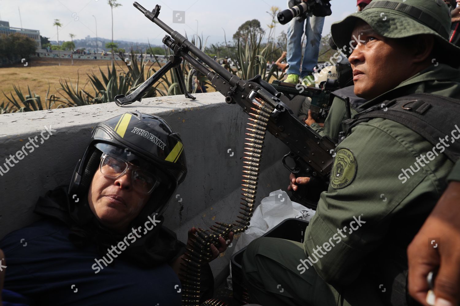 Members Bolivarian Armed Forces Firearms Participate Editorial Stock ...