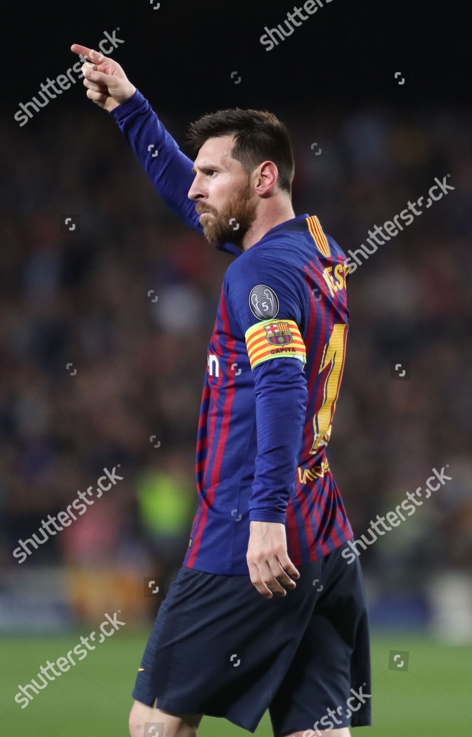 Lionel Messi Barcelona Celebrates 3rd Goal Editorial Stock Photo ...