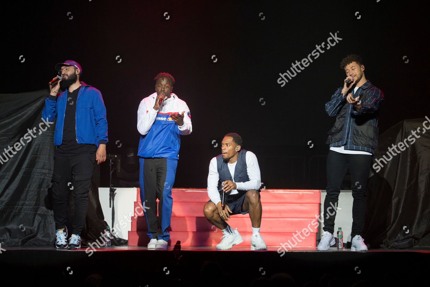 Kim Tae Hyung Park Ji Min Jungkook Suga Kim Seok Jin Rm And J Hope Of Bts Perform On Good Morning America On May 15 2019 In New York City Stock Photo Alamy