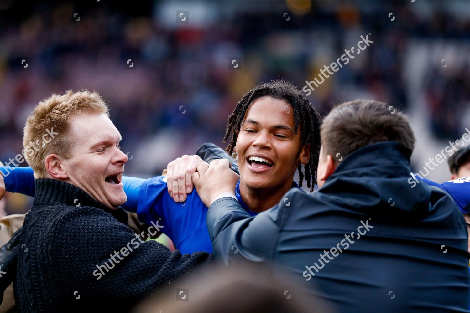 Wimbledon Defender Toby Sibbick 20 Celebrates Editorial Stock Photo ...