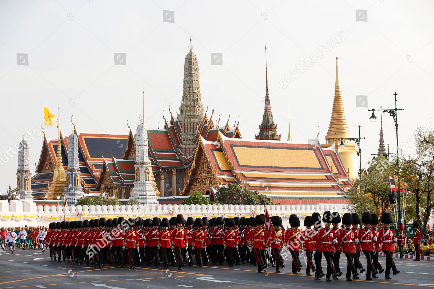 Thai Royal Guards March During Land Editorial Stock Photo Stock Image