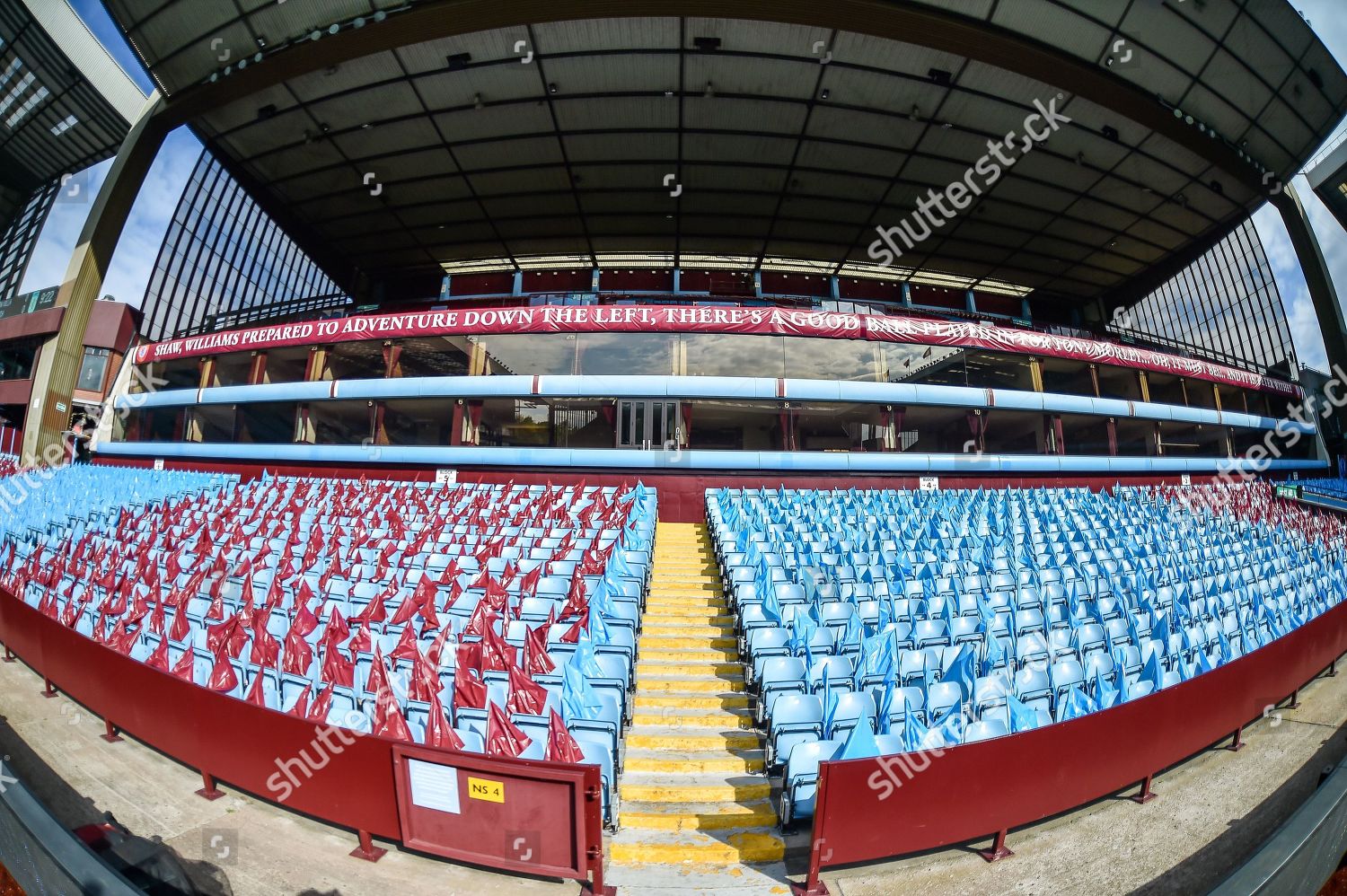 Claret Blue Flags On Seats North Editorial Stock Photo Stock Image