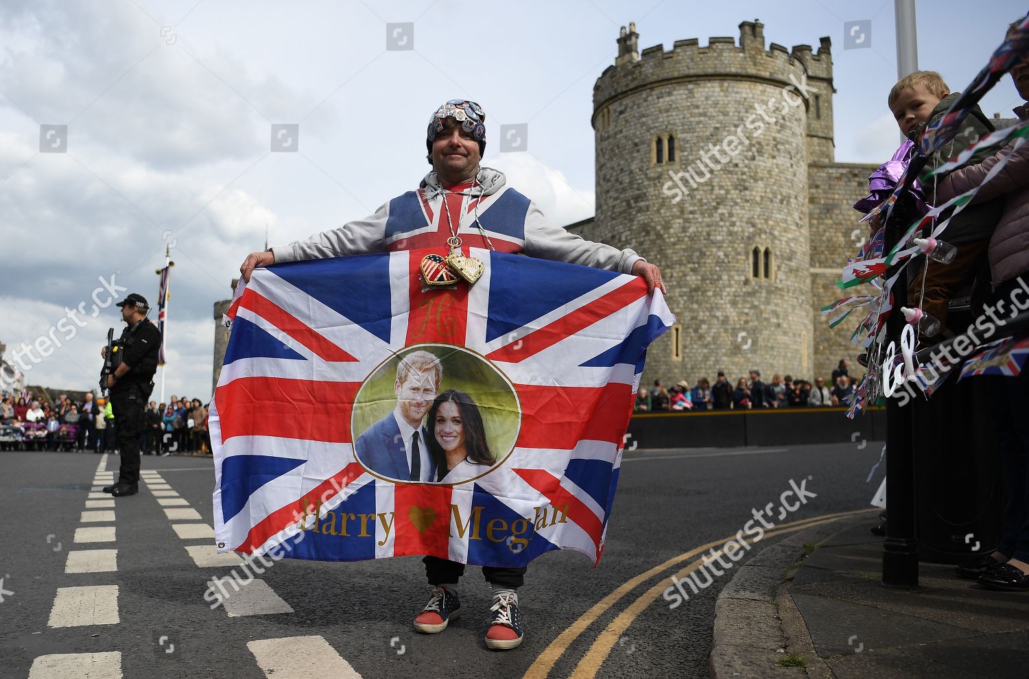 Royal Wellwisher Stand Outside Windsor Castle Windsor - 