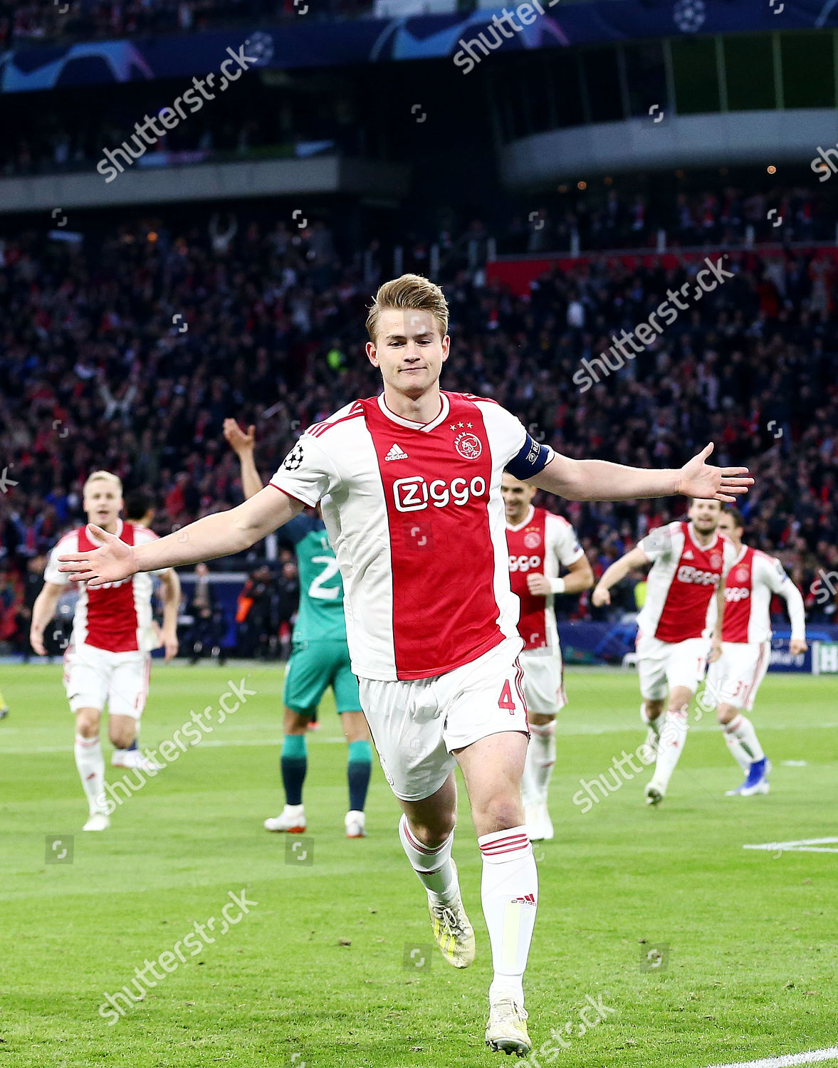 Matthijs De Ligt Ajax Celebrates Scoring Editorial Stock Photo - Stock ...