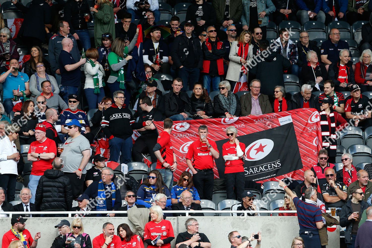 Saracens Fans Crowd Look On Editorial Stock Photo - Stock Image ...
