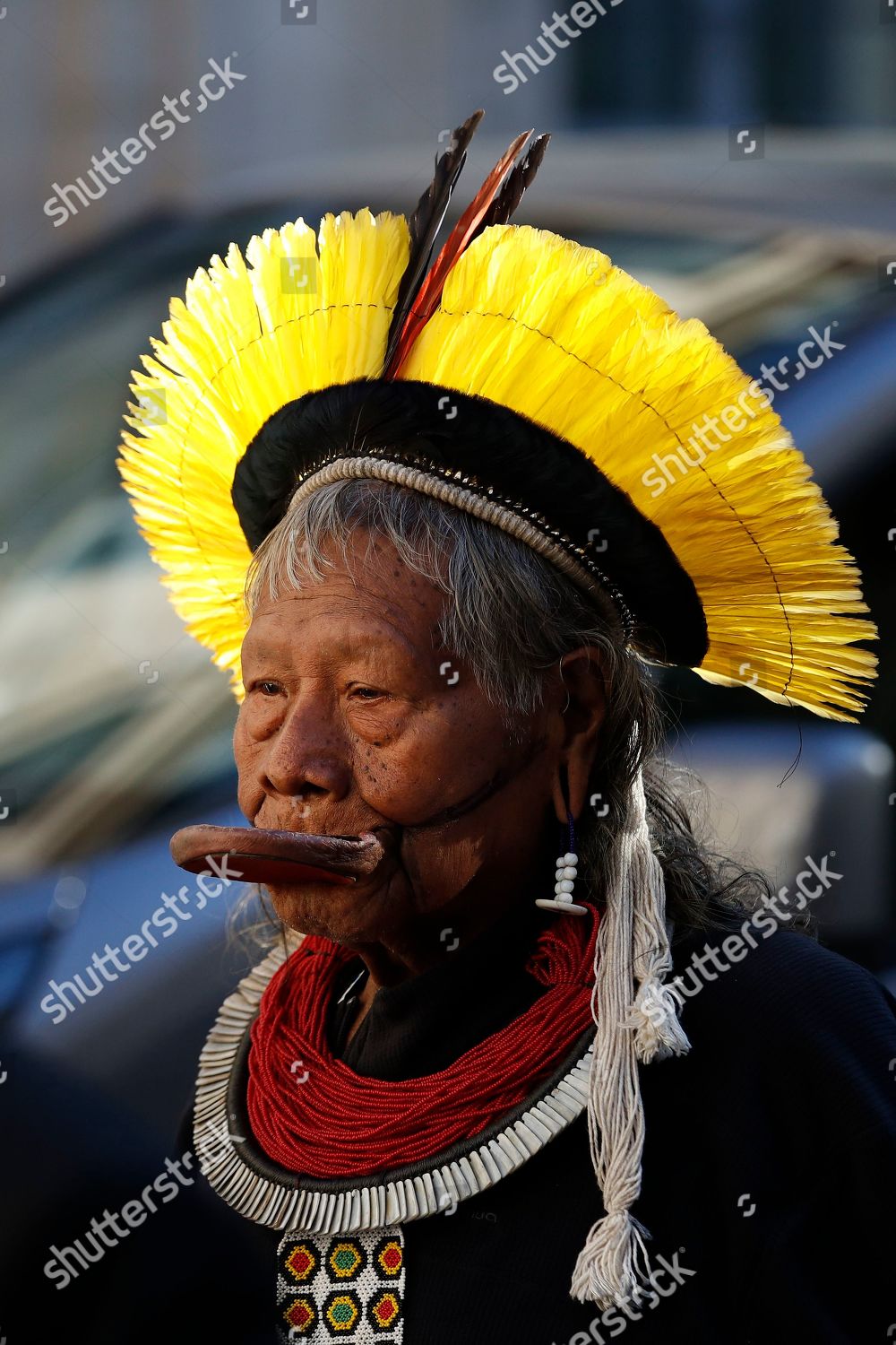 Indigenous Brazilian Chief Kayapo Raoni Metuktire Editorial Stock Photo Stock Image Shutterstock