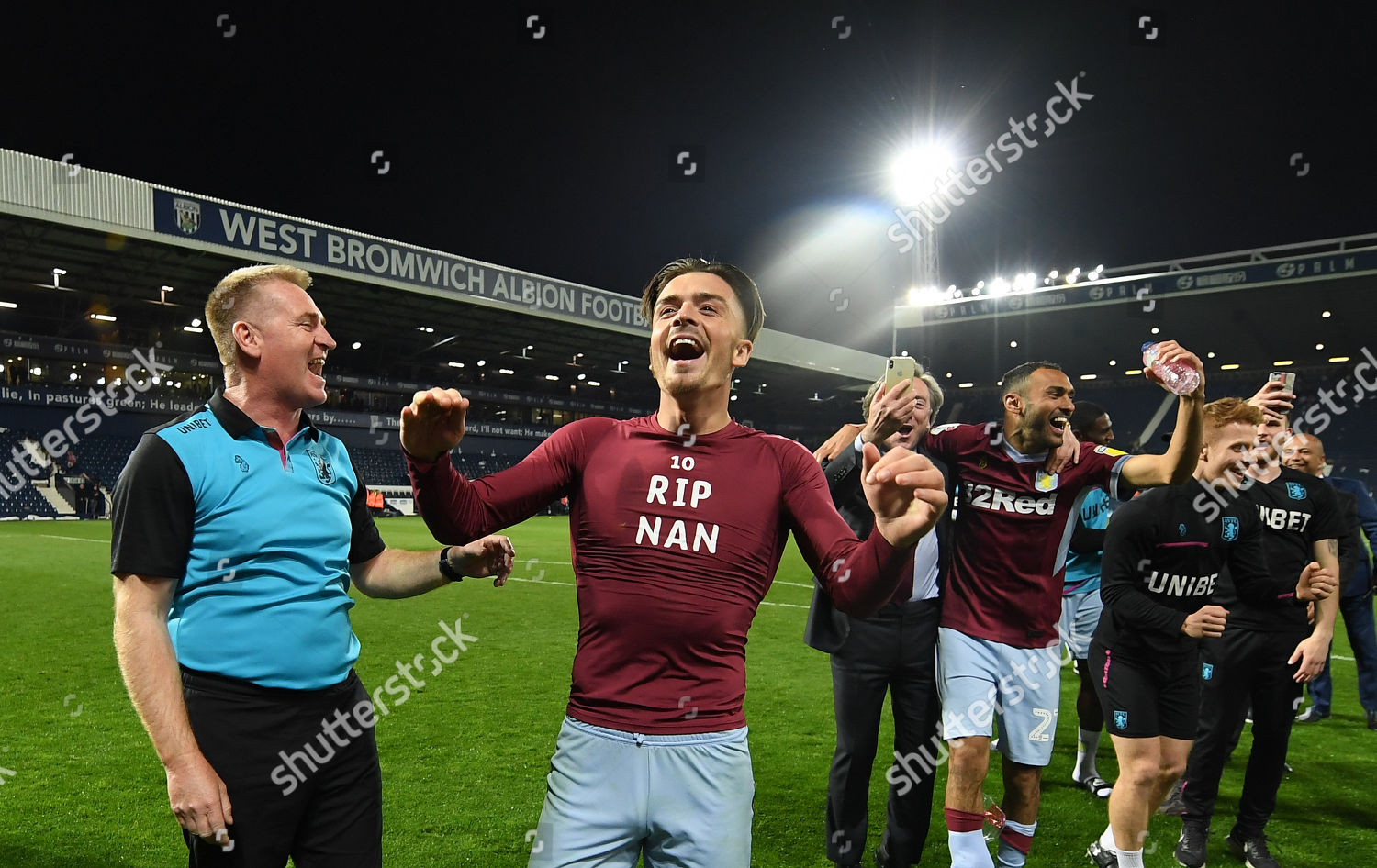 Dean smith e jack grealish foto de stock editorial. Imagem de liga