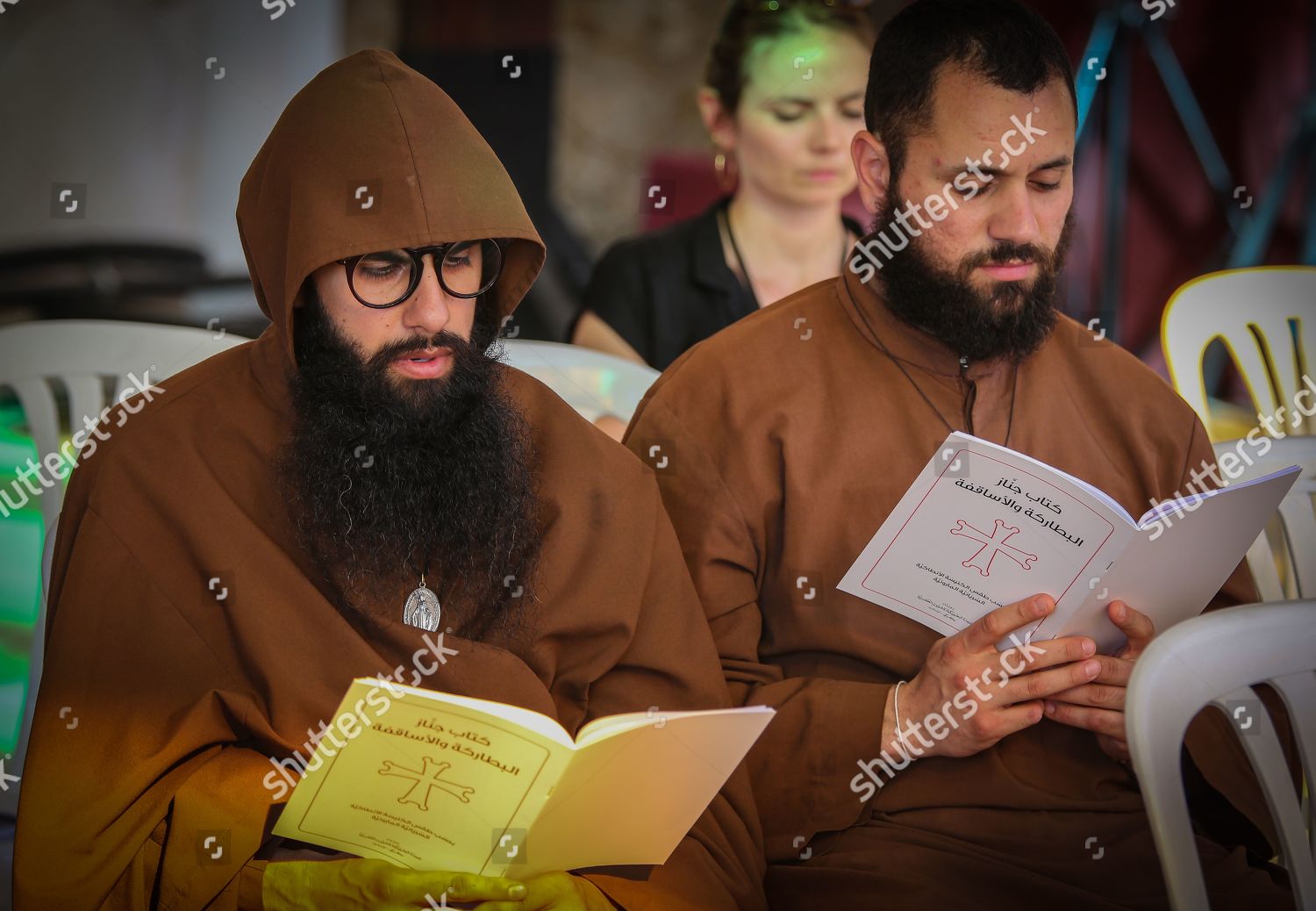 maronite-monks-pray-they-attend-funeral-editorial-stock-photo-stock