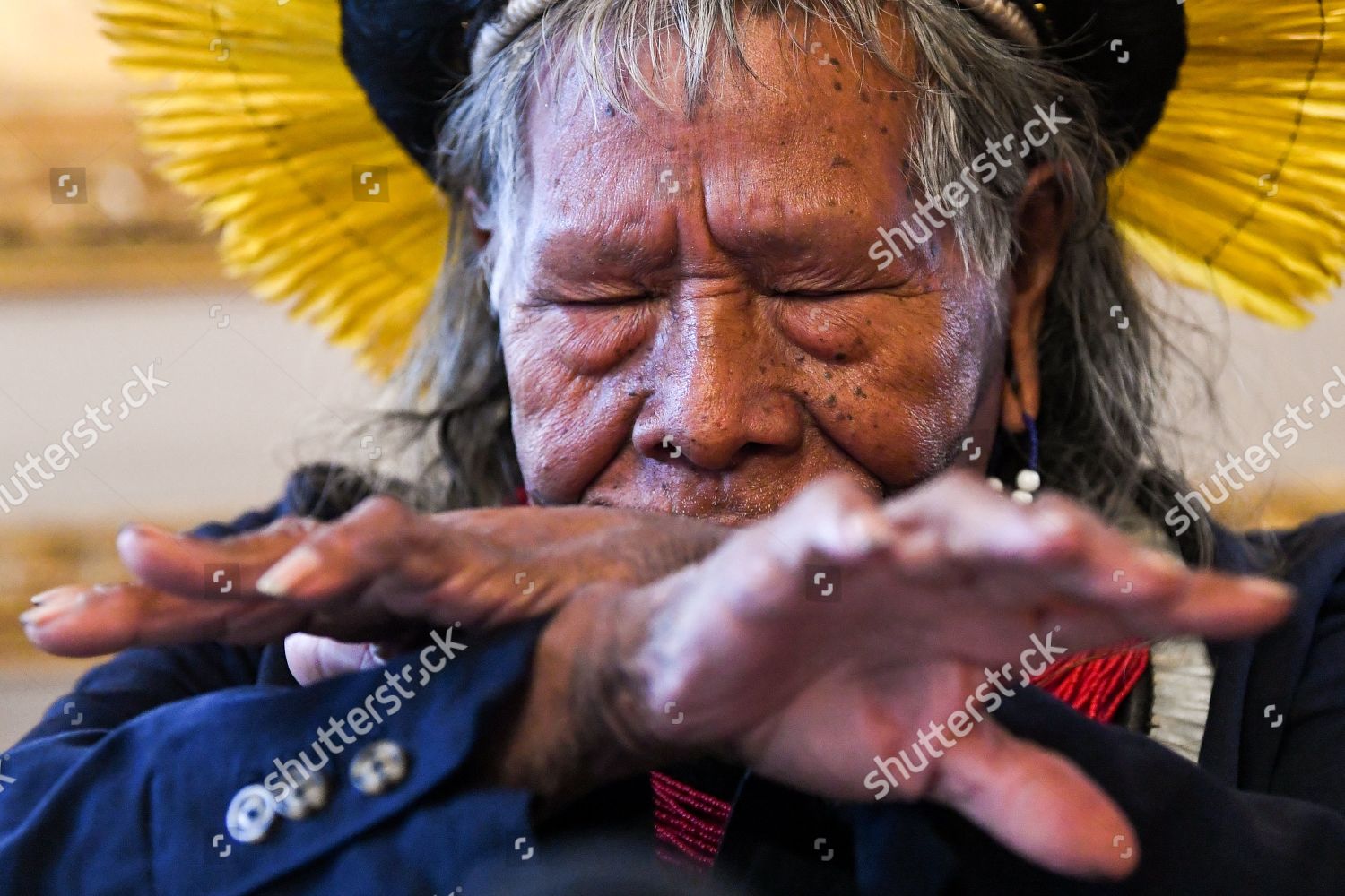 Raoni Metuktire Chief Indigenous Brazilian Kayapo Editorial Stock Photo Stock Image Shutterstock