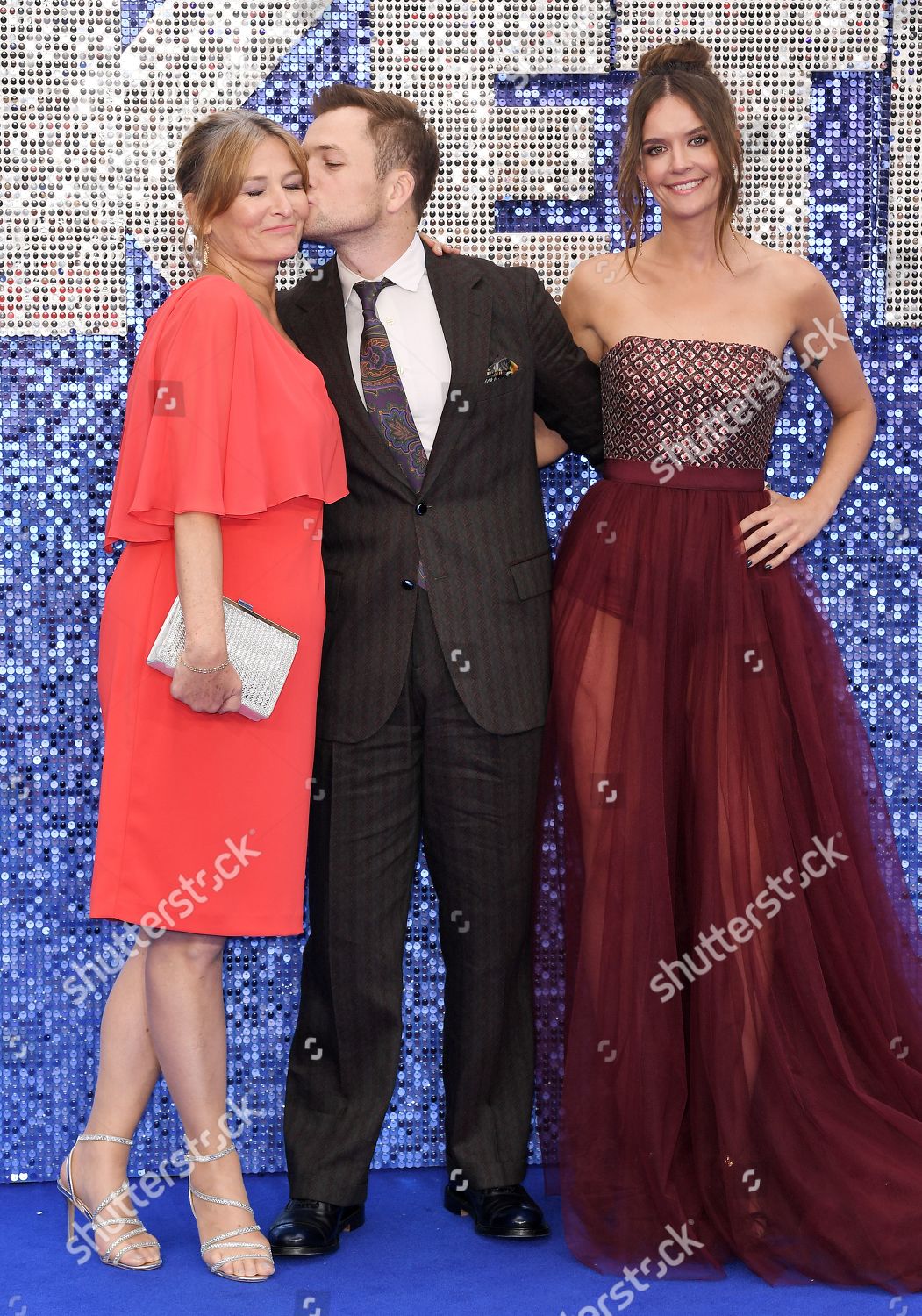 Christine Egerton Taron Egerton Emily Thomas Editorial Stock Photo