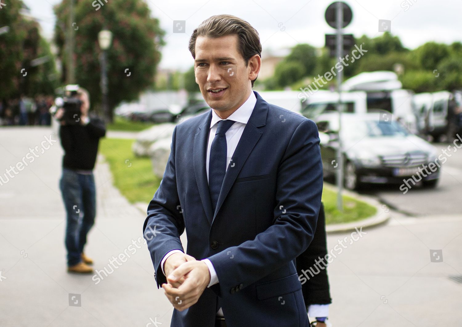 Austrian Chancellor Sebastian Kurz Arrives Meeting Editorial Stock   Shutterstock 10241573ac 