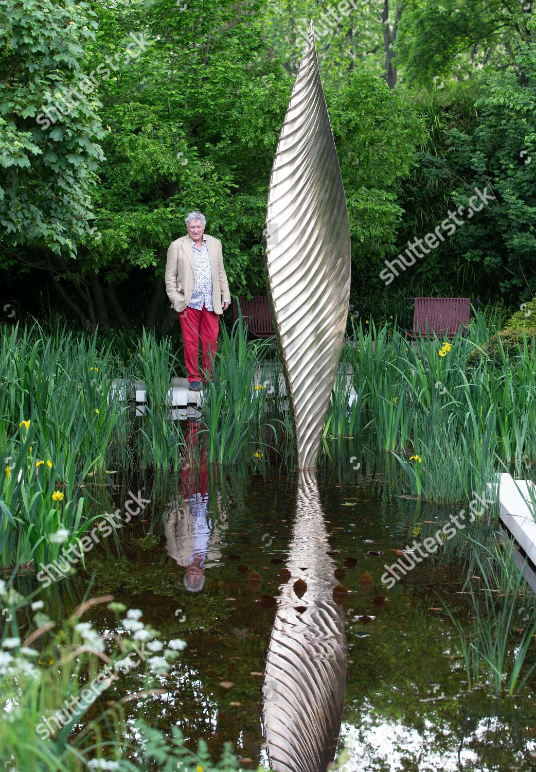 Sculptor David Harber His Sculpture Savills Editorial Stock Photo