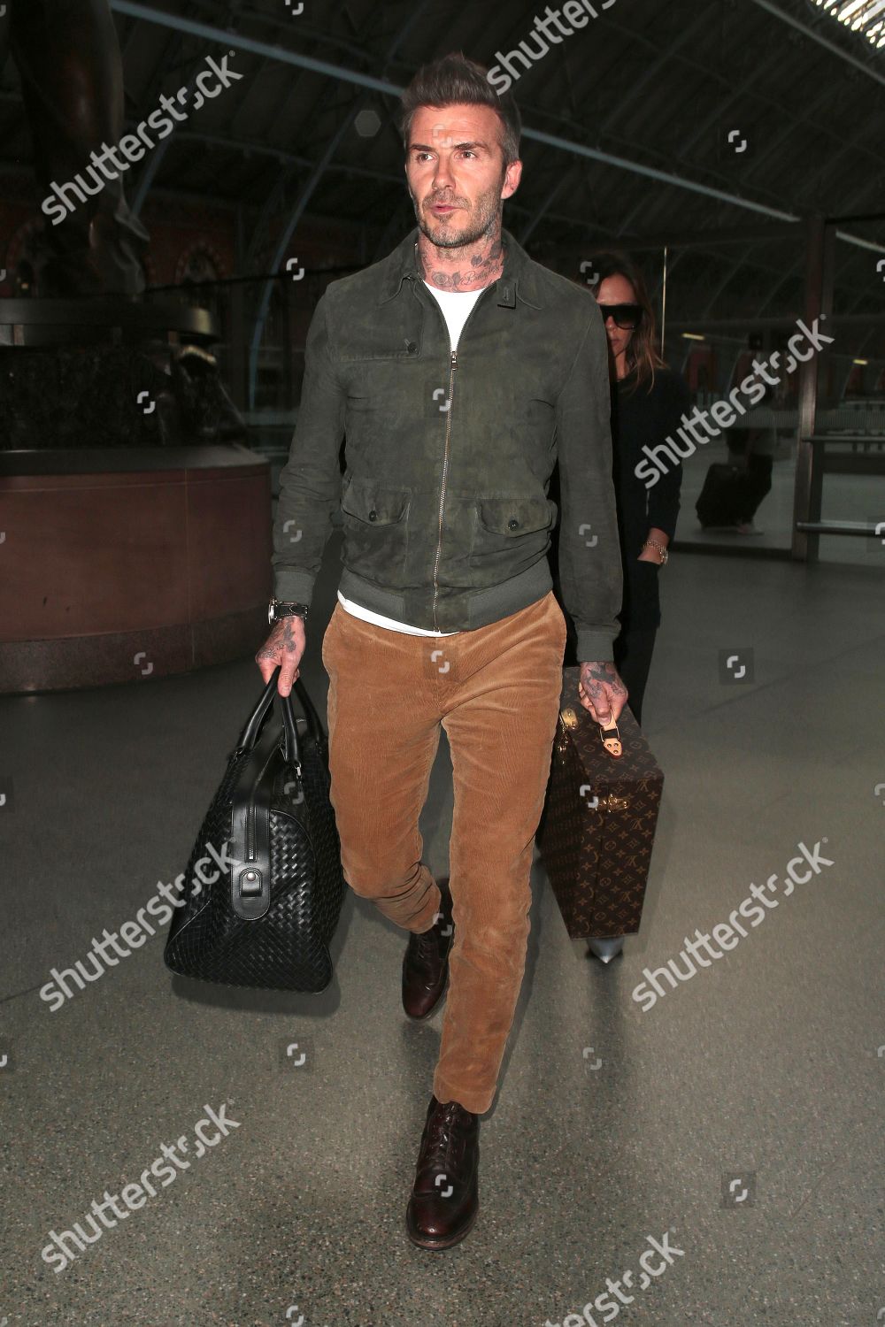 David Beckham Victoria Beckham Arrive 