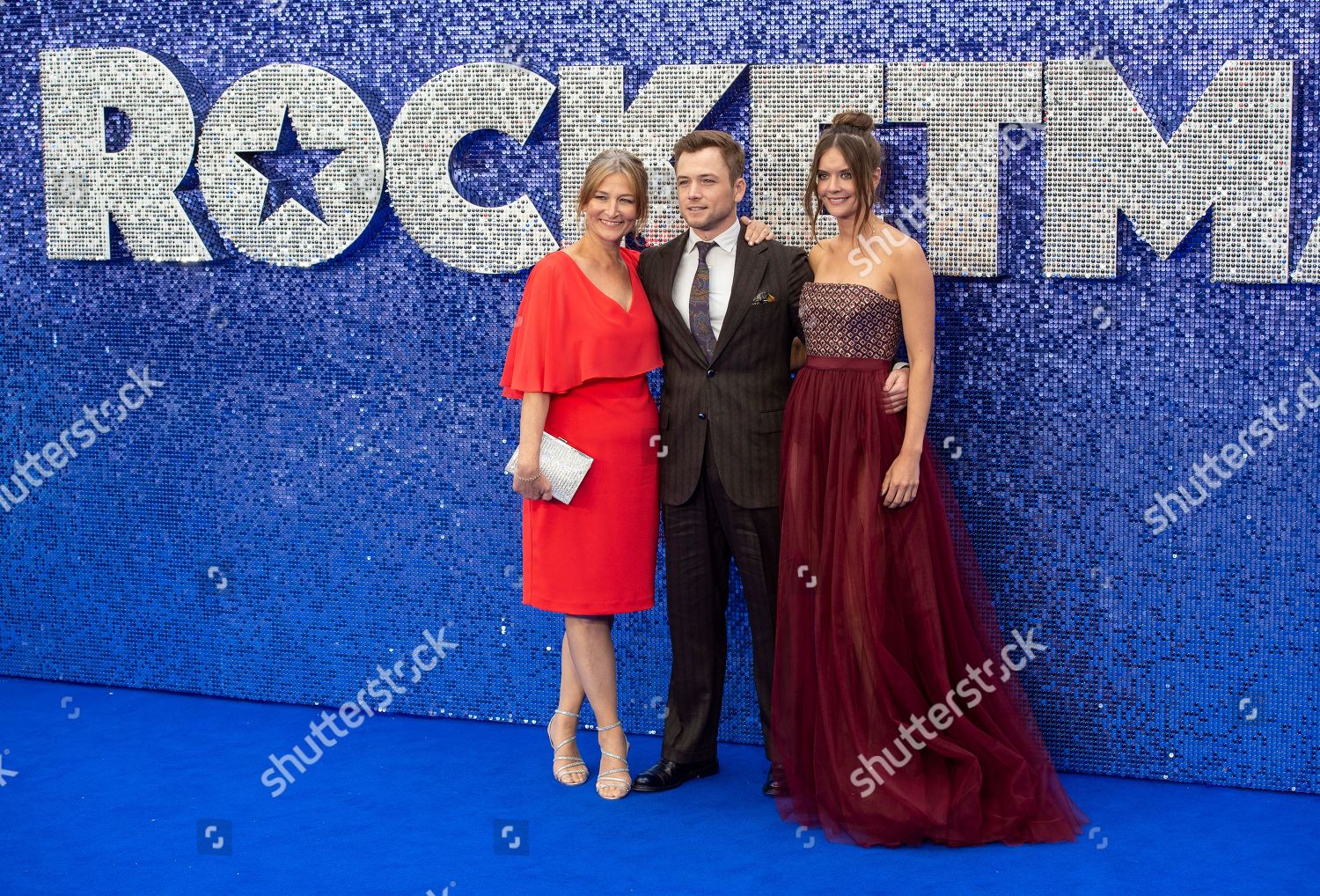 Christine Egerton Taron Egerton Emily Thomas Editorial Stock Photo