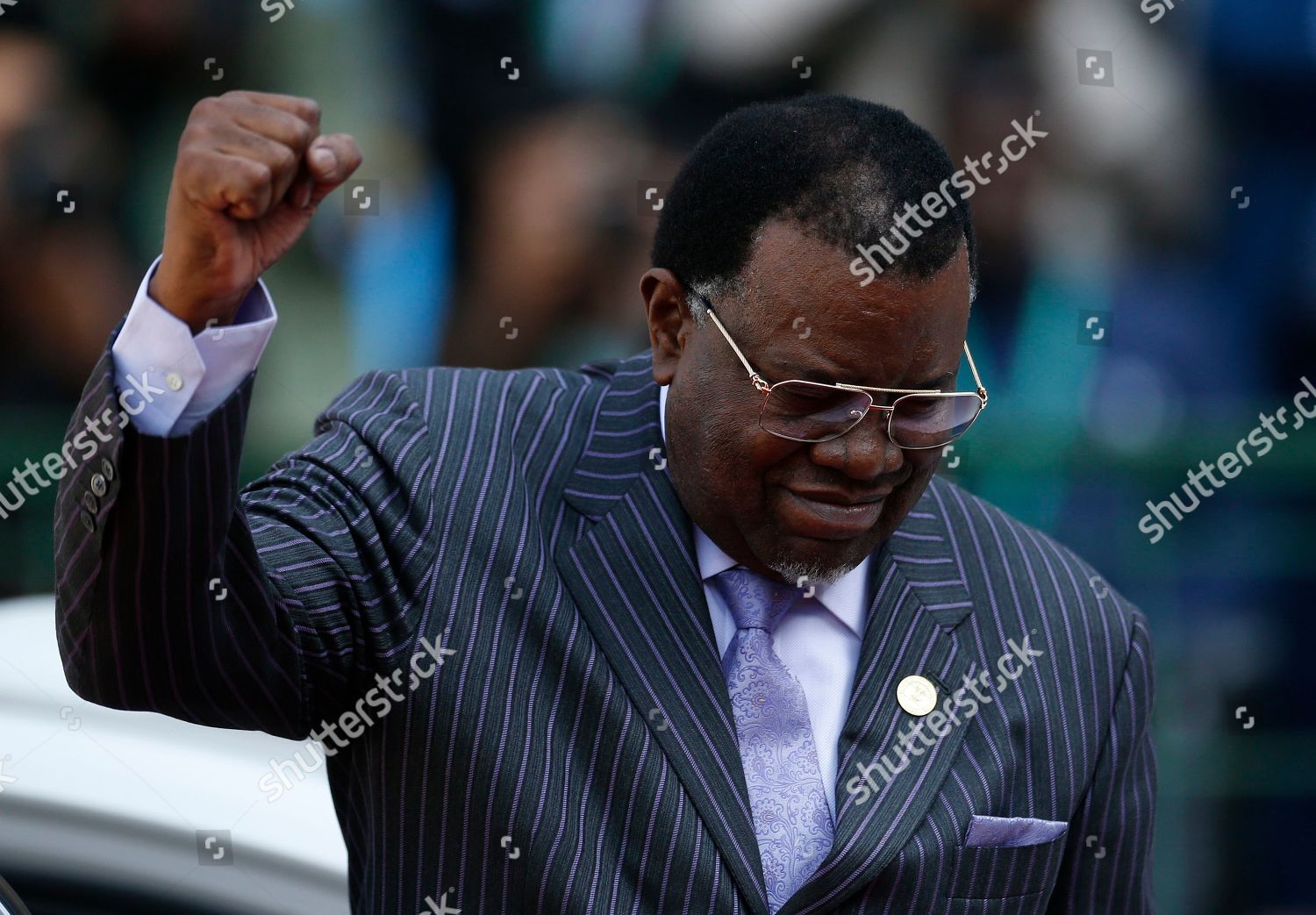 Namibian President Hage Geingob Arrives His Editorial Stock Photo ...