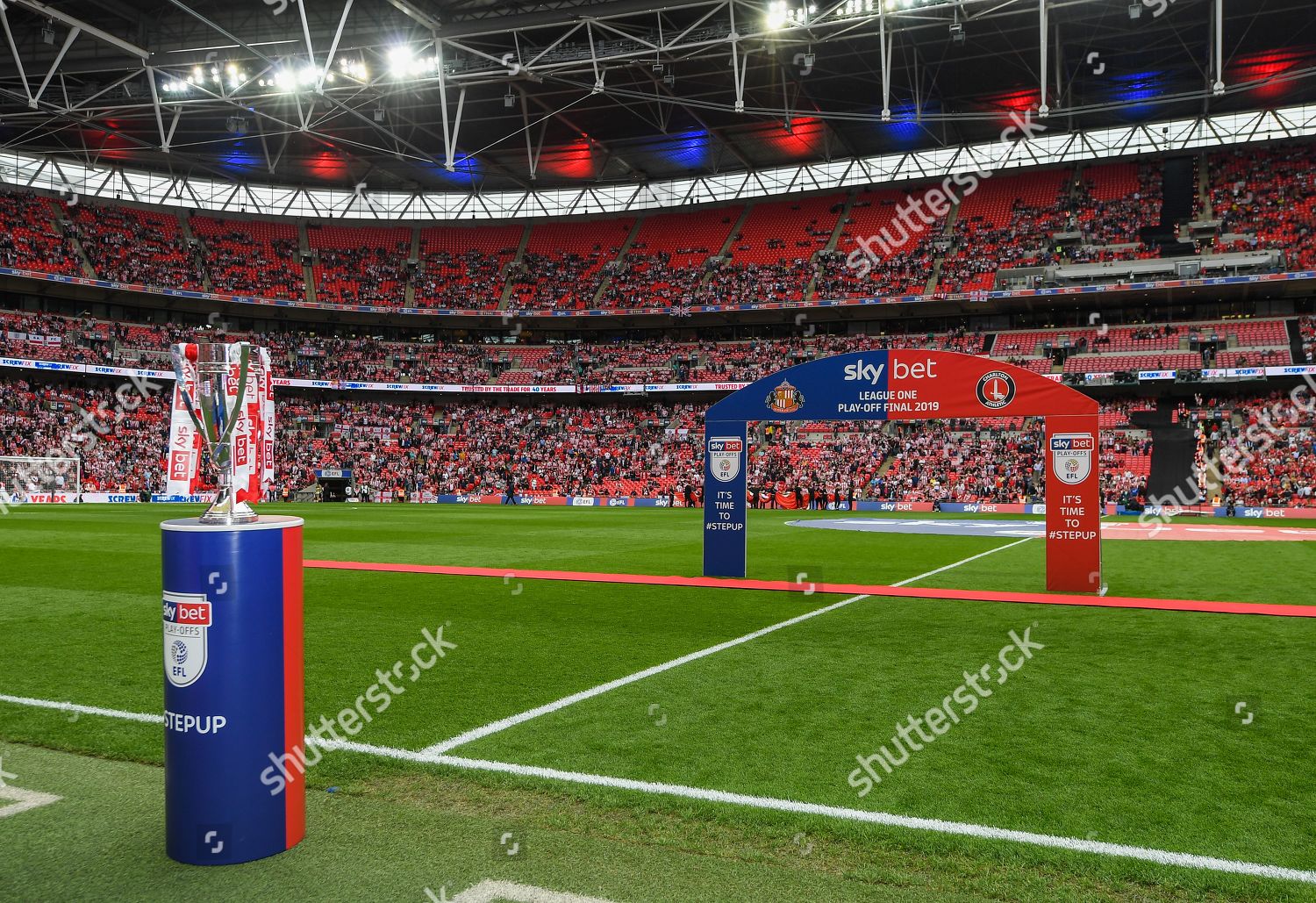 League 1 Playoff Final Trophy Handshake Editorial Stock Photo Stock