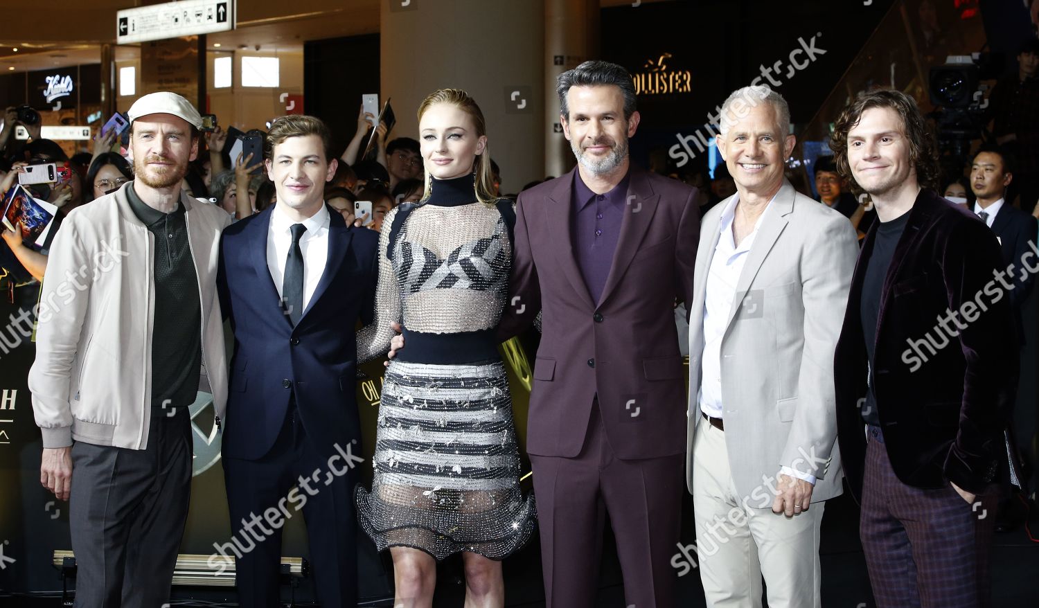 Michael Fassbender Tye Sheridan Sophie Turner Editorial Stock Photo ...