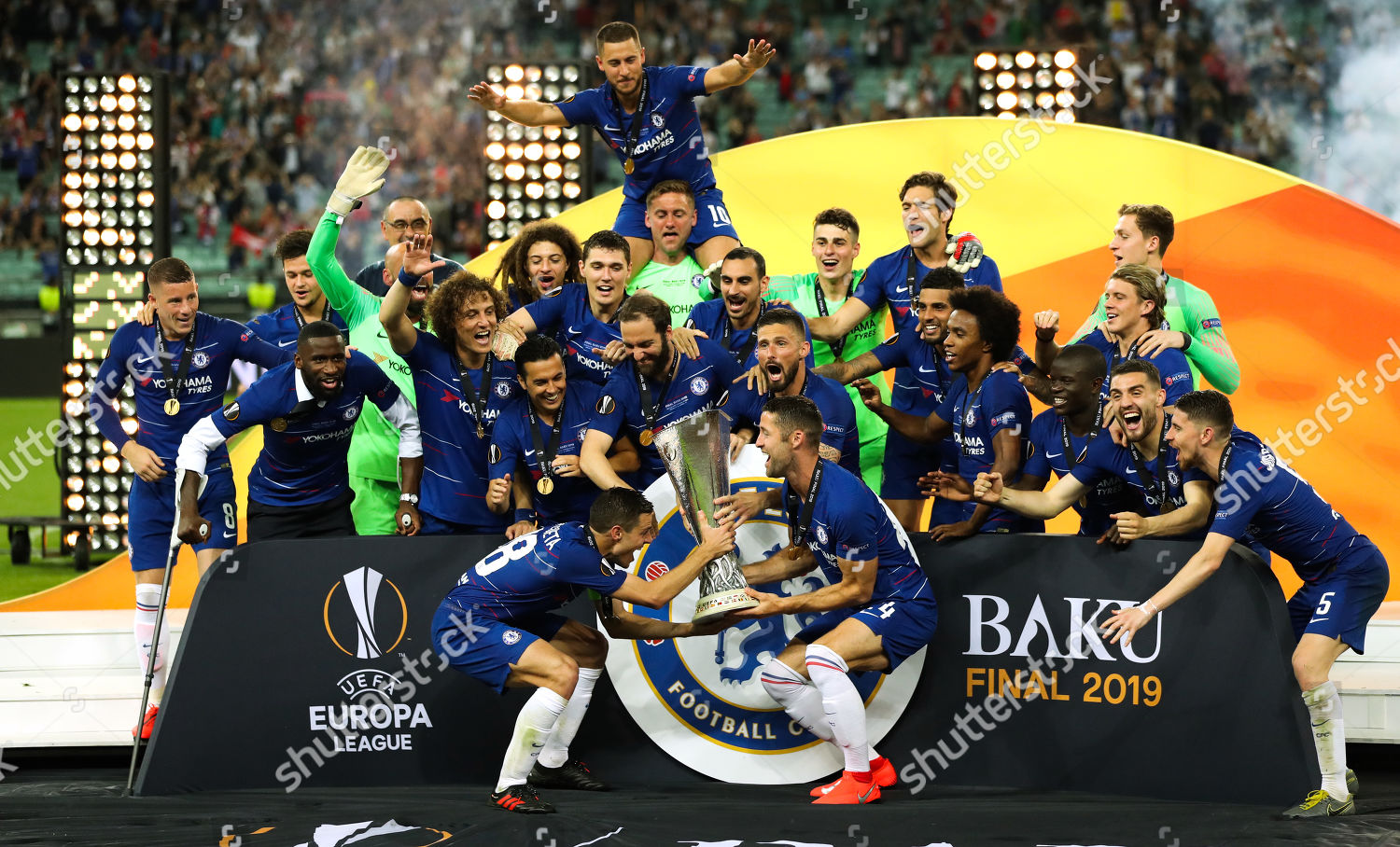 Chelsea Team Celebrates Trophy Editorial Stock Photo Stock Image Shutterstock