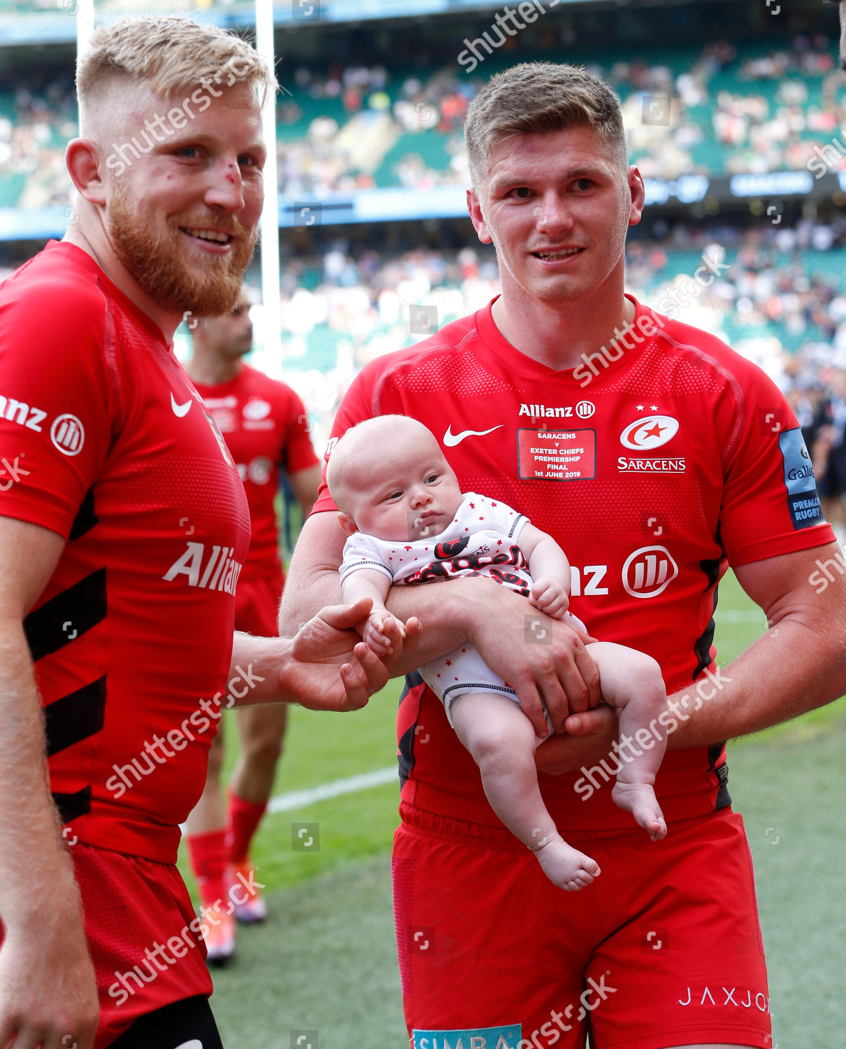 Owen Farrell Right Saracens Holds His Son Editorial Stock Photo Stock Image Shutterstock