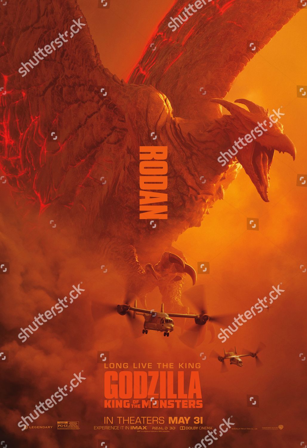 Godzilla King Monsters 2019 Poster Art Editorial Stock Photo Stock Image Shutterstock