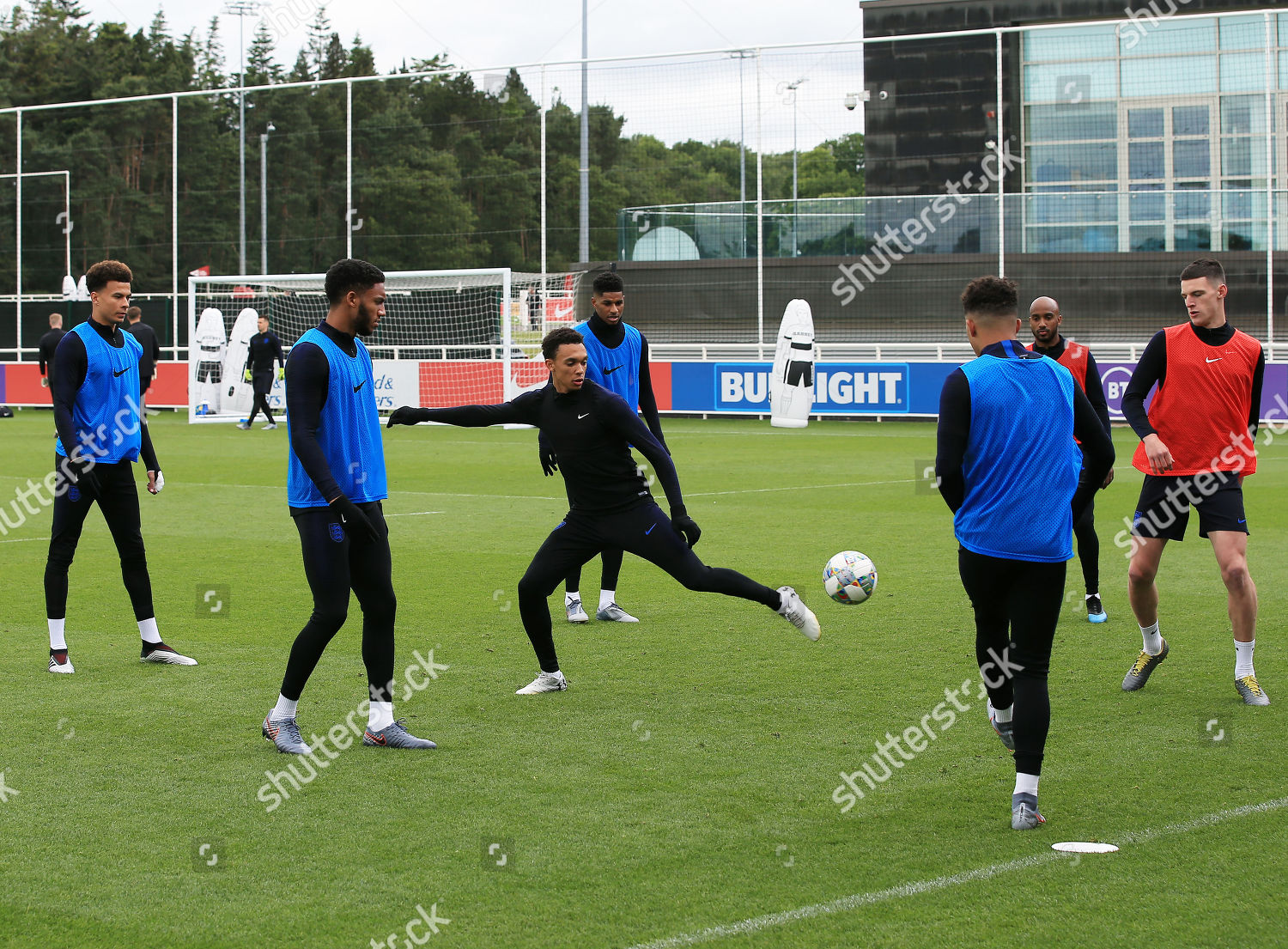  Trent Alexander-Arnold of England controls the ball during a training session at St. George's Park.