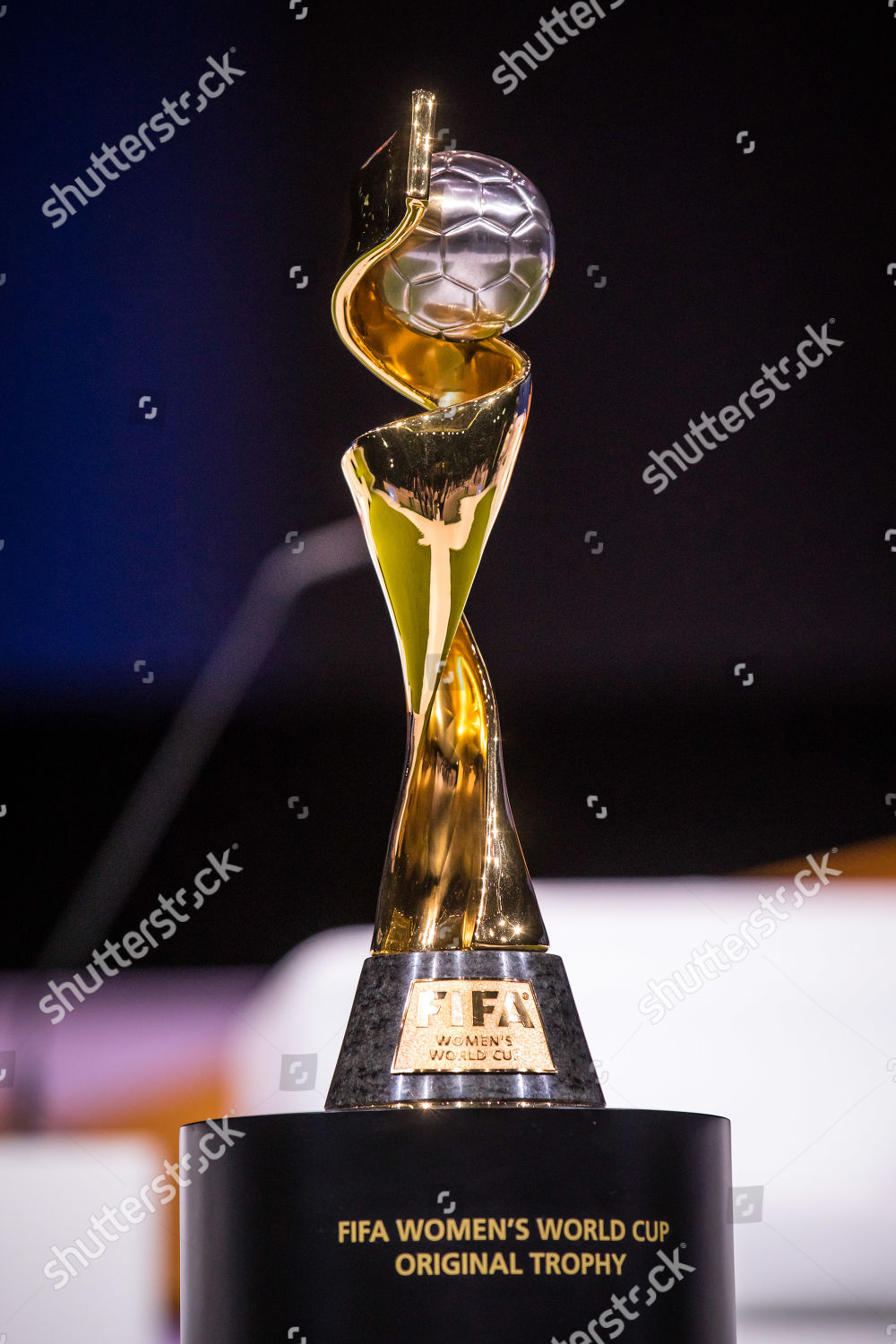 Womens World Cup Trophy Displayed During Editorial Stock Photo Stock