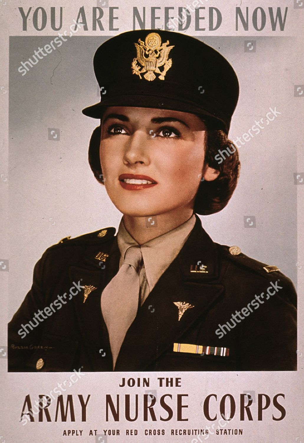 join-army-nurse-corps-1943-recruiting-editorial-stock-photo-stock