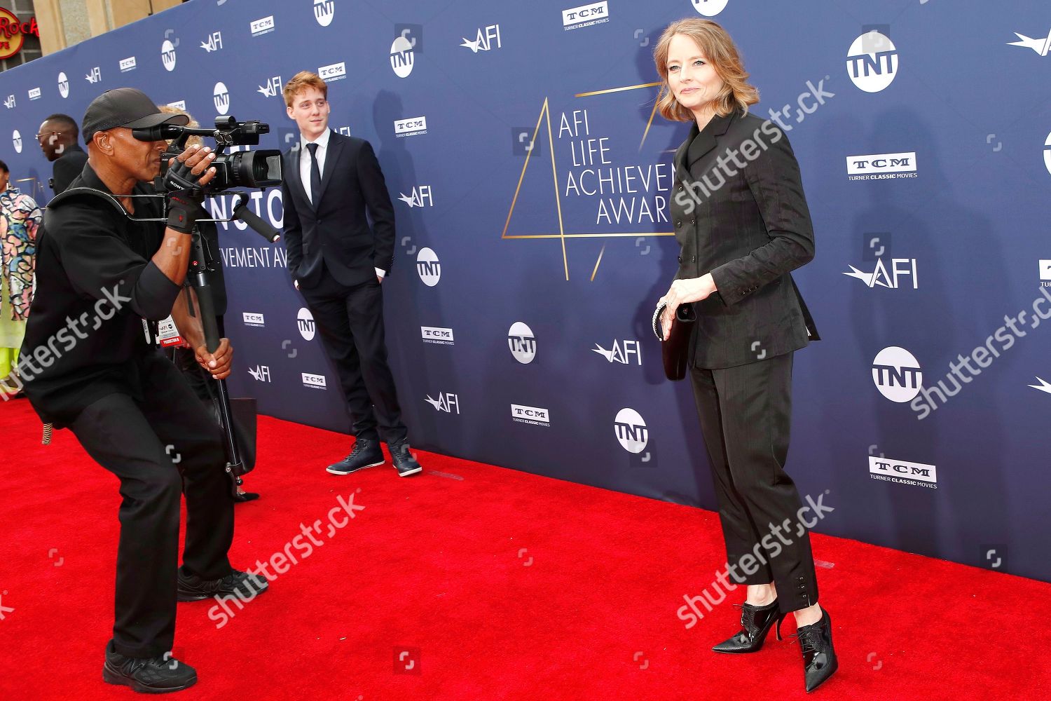 Jodie Foster Her Son Charles Arrive Editorial Stock Photo - Stock Image