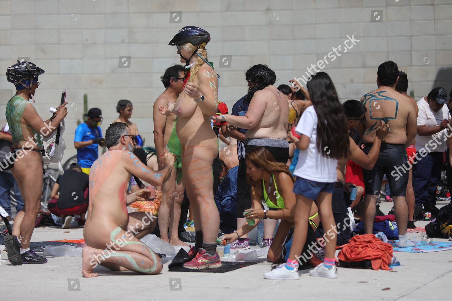 Hundreds Cyclists Participate 14th Naked Bike Editorial Stock Photo Stock Image Shutterstock