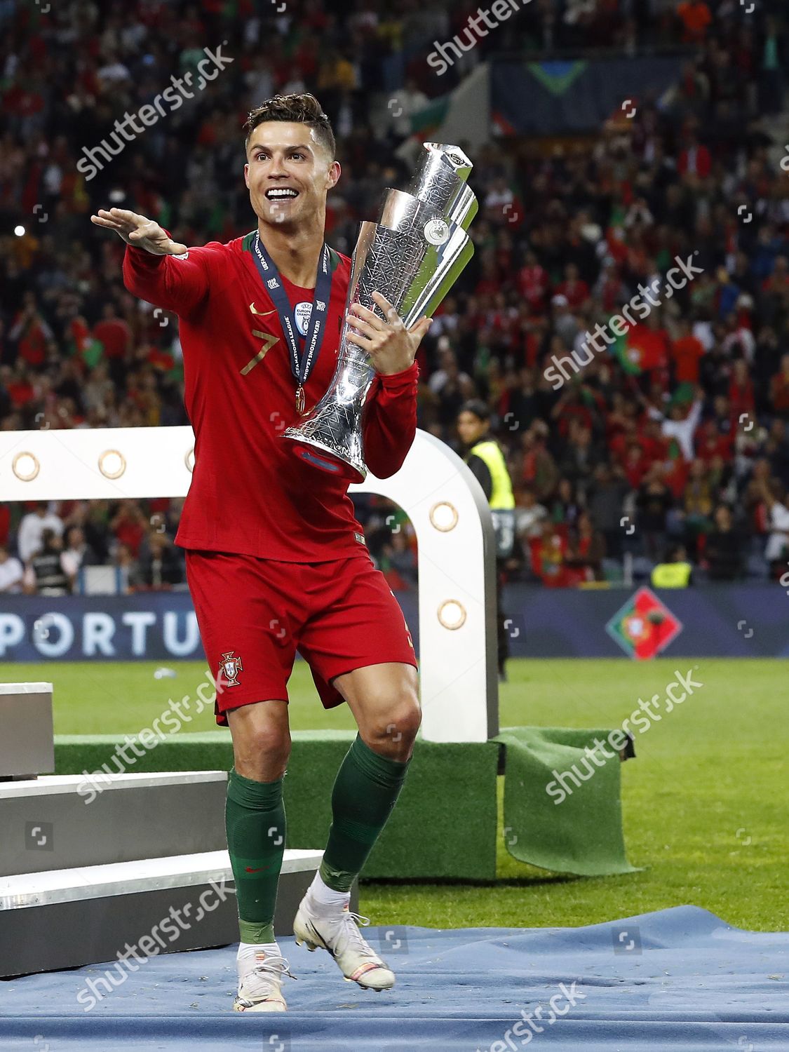 Cristiano Ronaldo Portugal Nations League Trophy Editorial Stock Photo ...