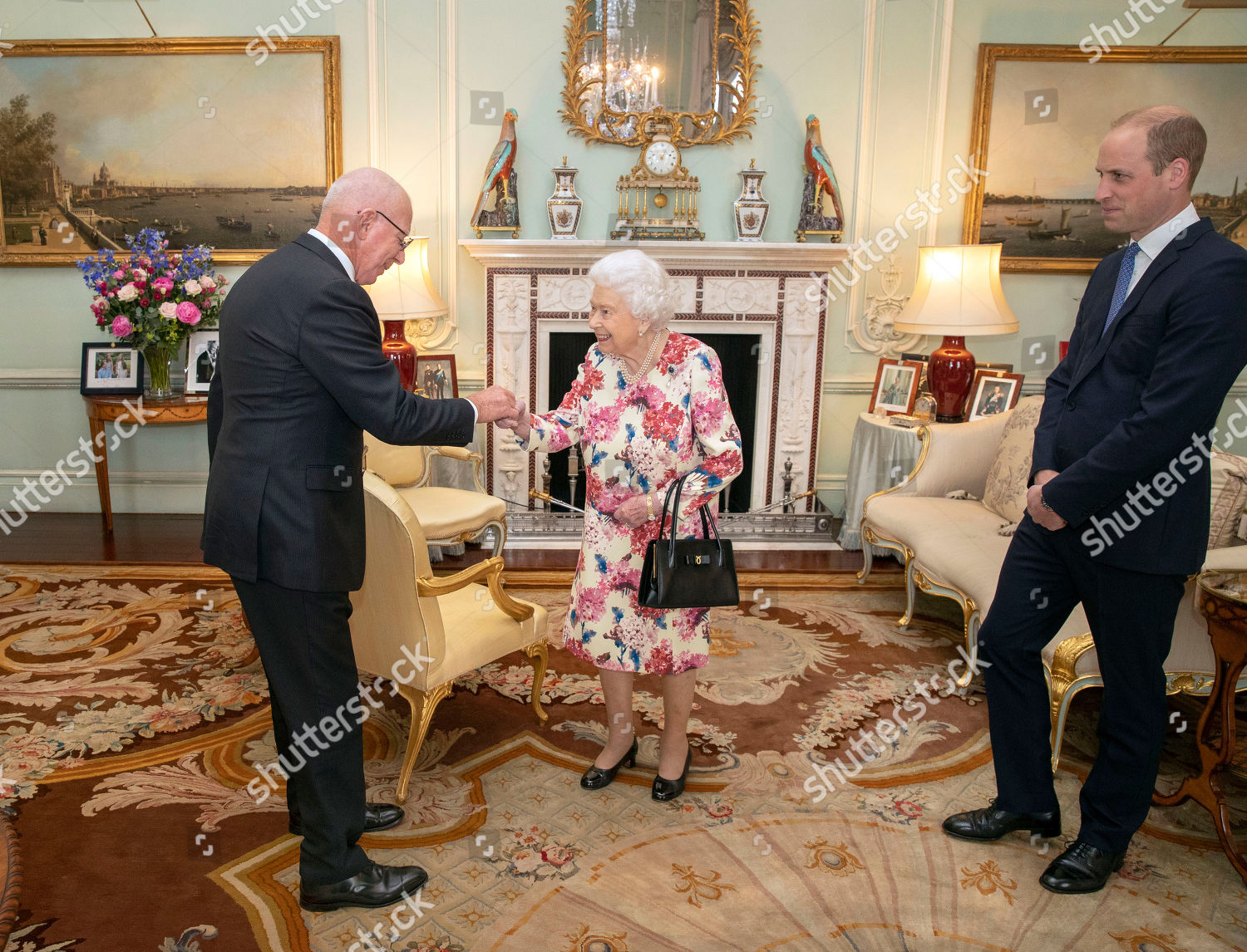 Queen Elizabeth Ii Prince William Right Receives