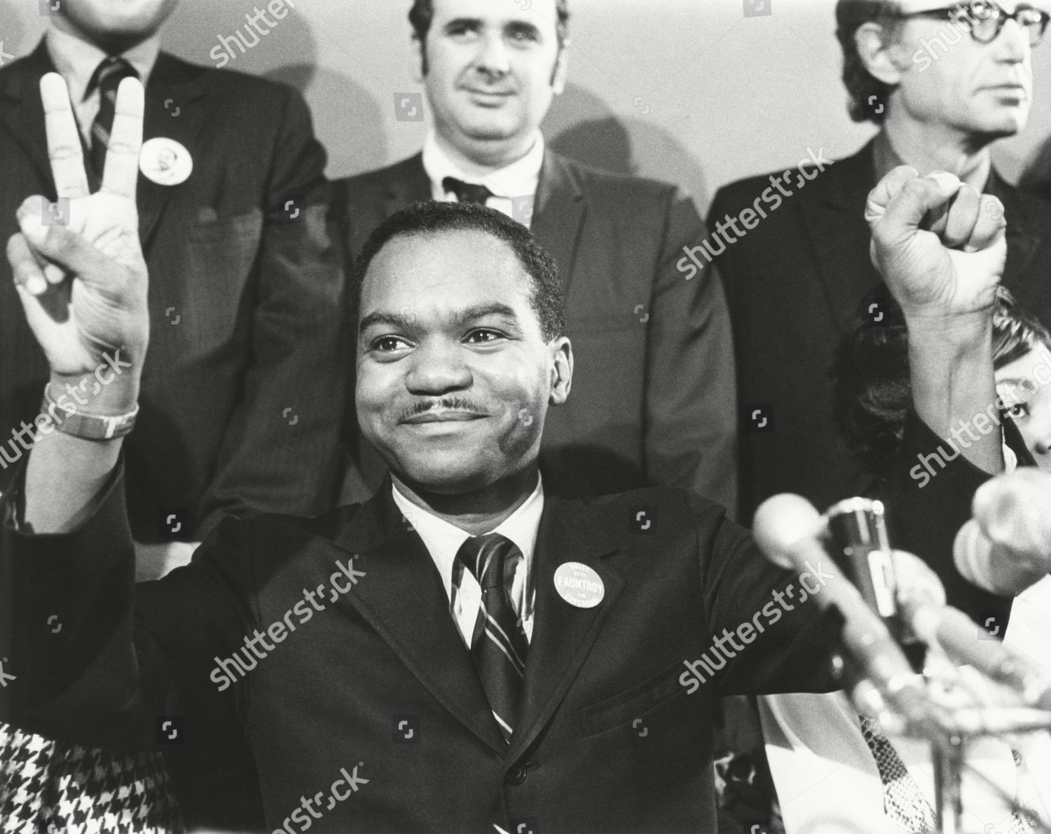 Rev Walter Fauntroy Gave V Victory Editorial Stock Photo Stock Image